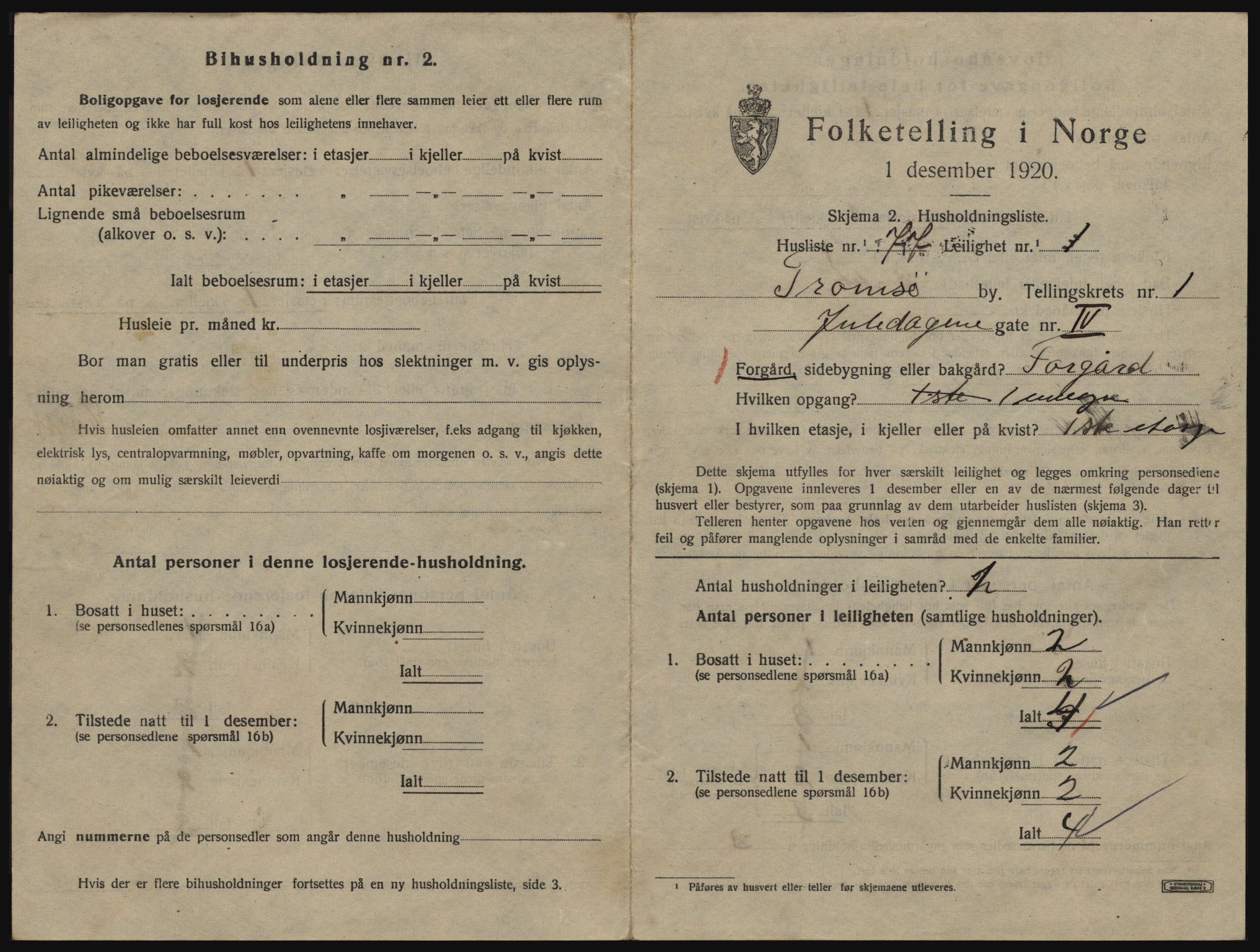 SATØ, 1920 census for Tromsø, 1920, p. 2691