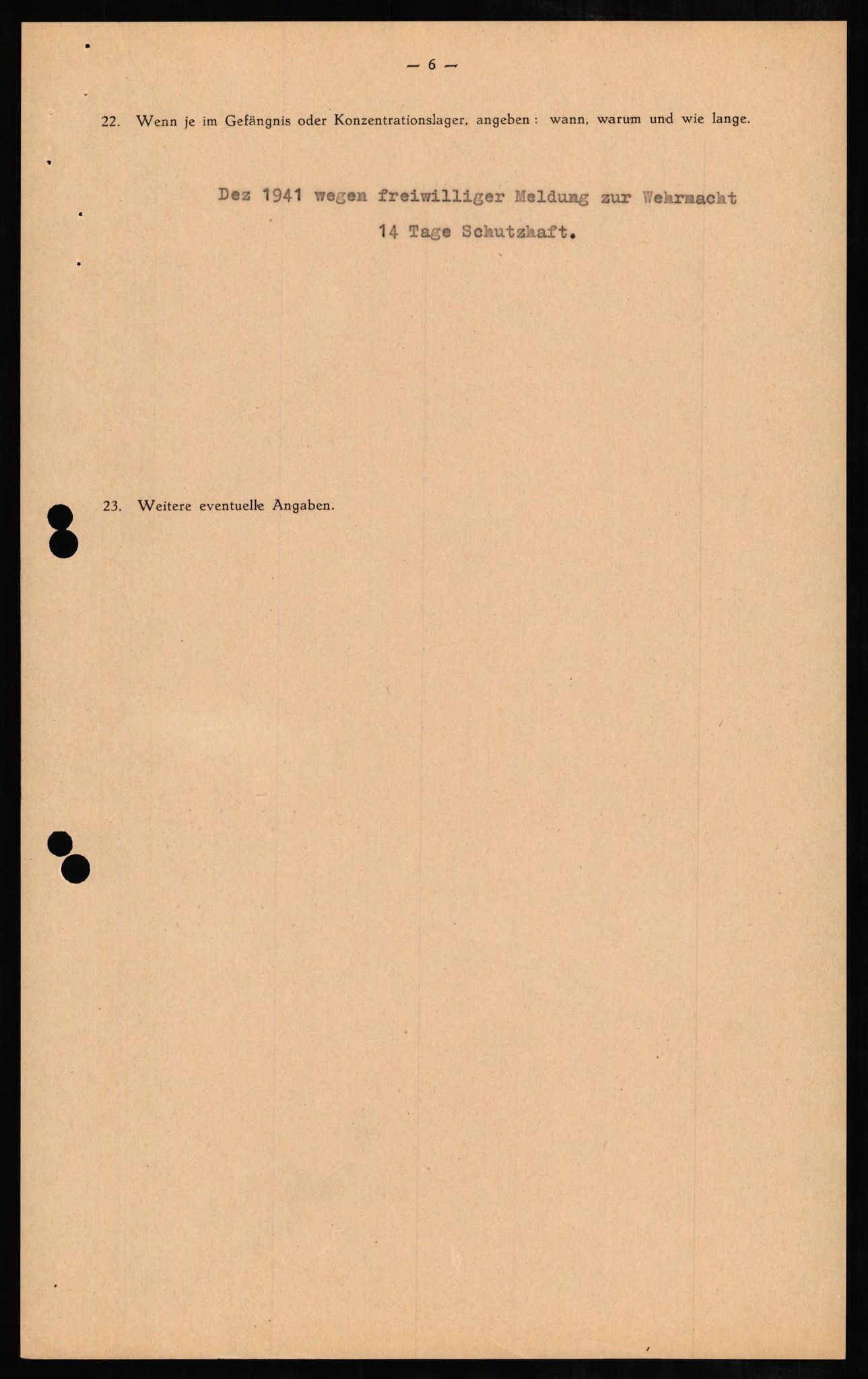 Forsvaret, Forsvarets overkommando II, AV/RA-RAFA-3915/D/Db/L0006: CI Questionaires. Tyske okkupasjonsstyrker i Norge. Tyskere., 1945-1946, p. 408