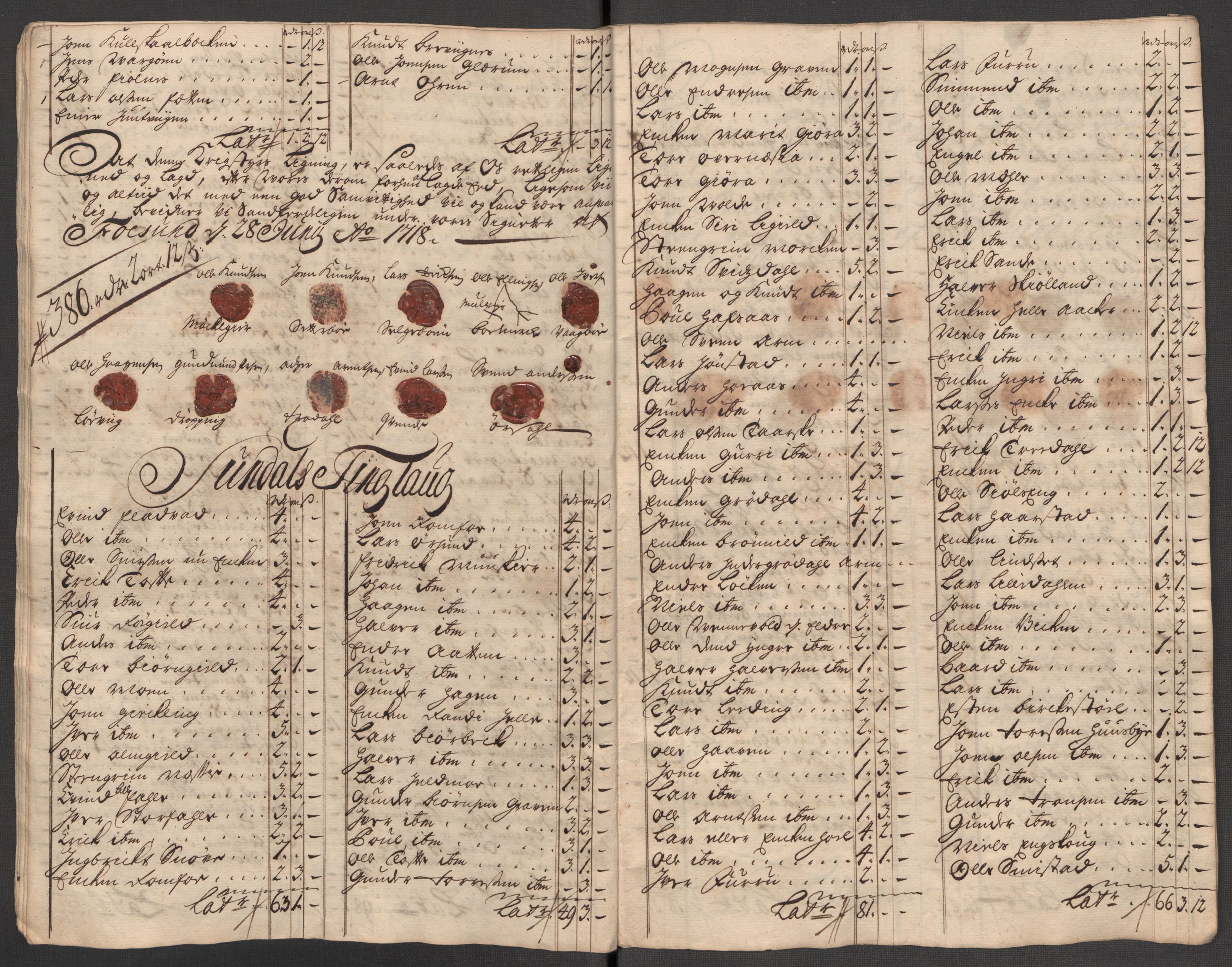 Rentekammeret inntil 1814, Reviderte regnskaper, Fogderegnskap, AV/RA-EA-4092/R56/L3751: Fogderegnskap Nordmøre, 1718, p. 132