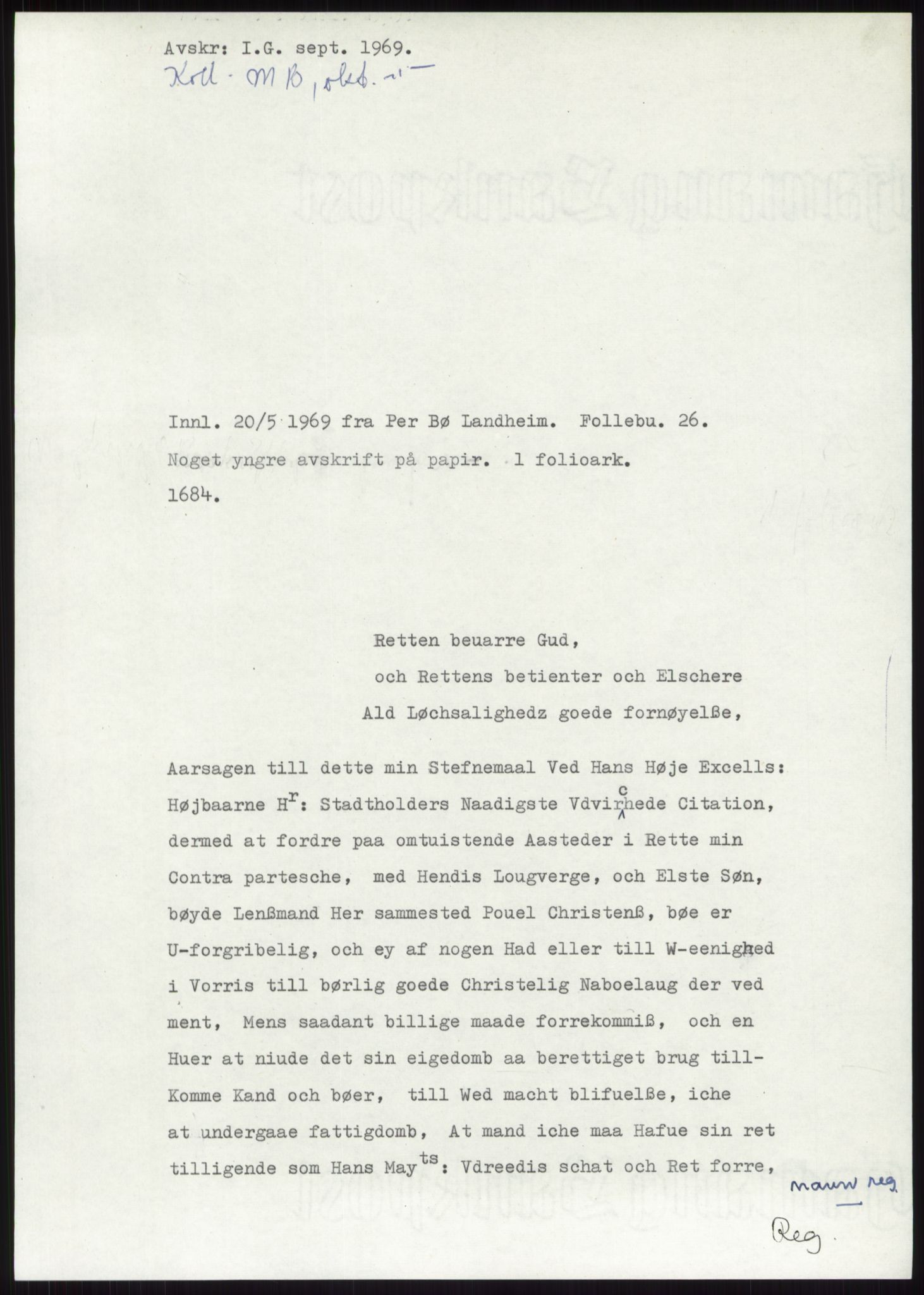 Samlinger til kildeutgivelse, Diplomavskriftsamlingen, AV/RA-EA-4053/H/Ha, p. 3131