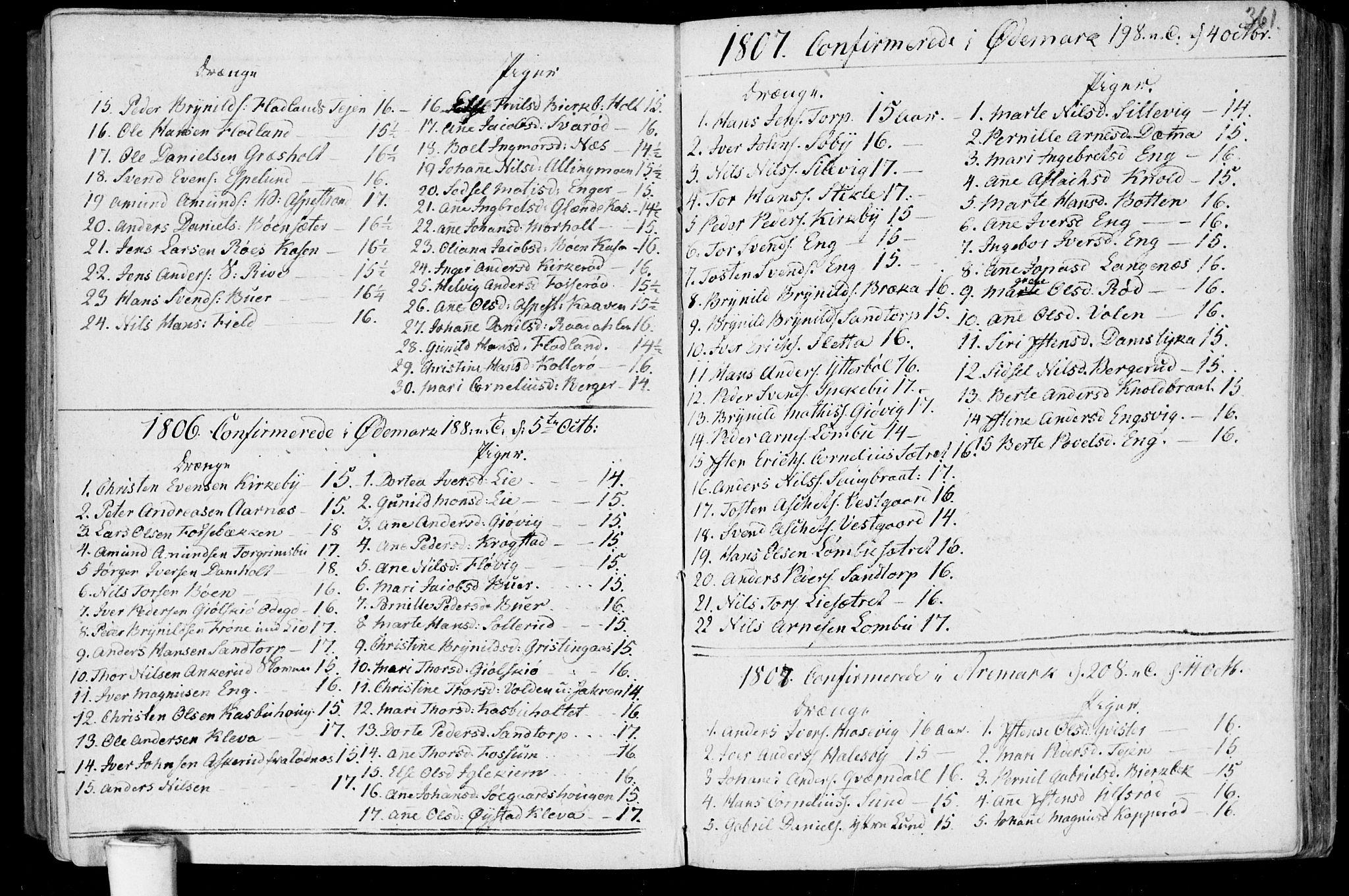 Aremark prestekontor Kirkebøker, AV/SAO-A-10899/F/Fa/L0004: Parish register (official) no. I 4, 1796-1814, p. 361