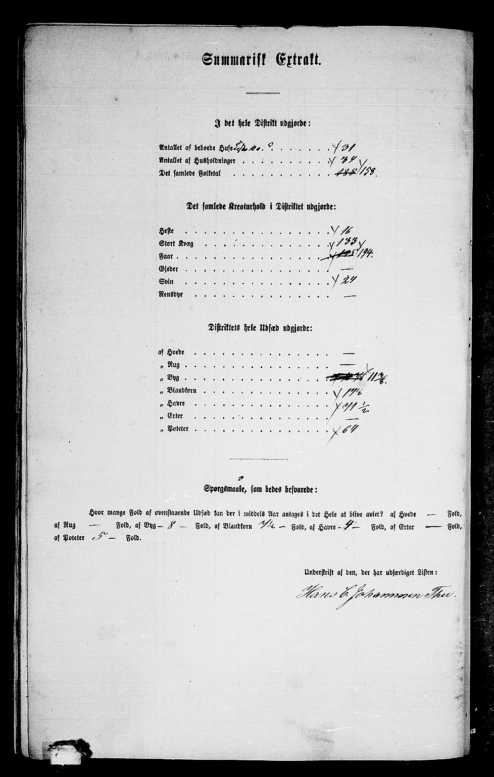 RA, 1865 census for Borgund, 1865, p. 218