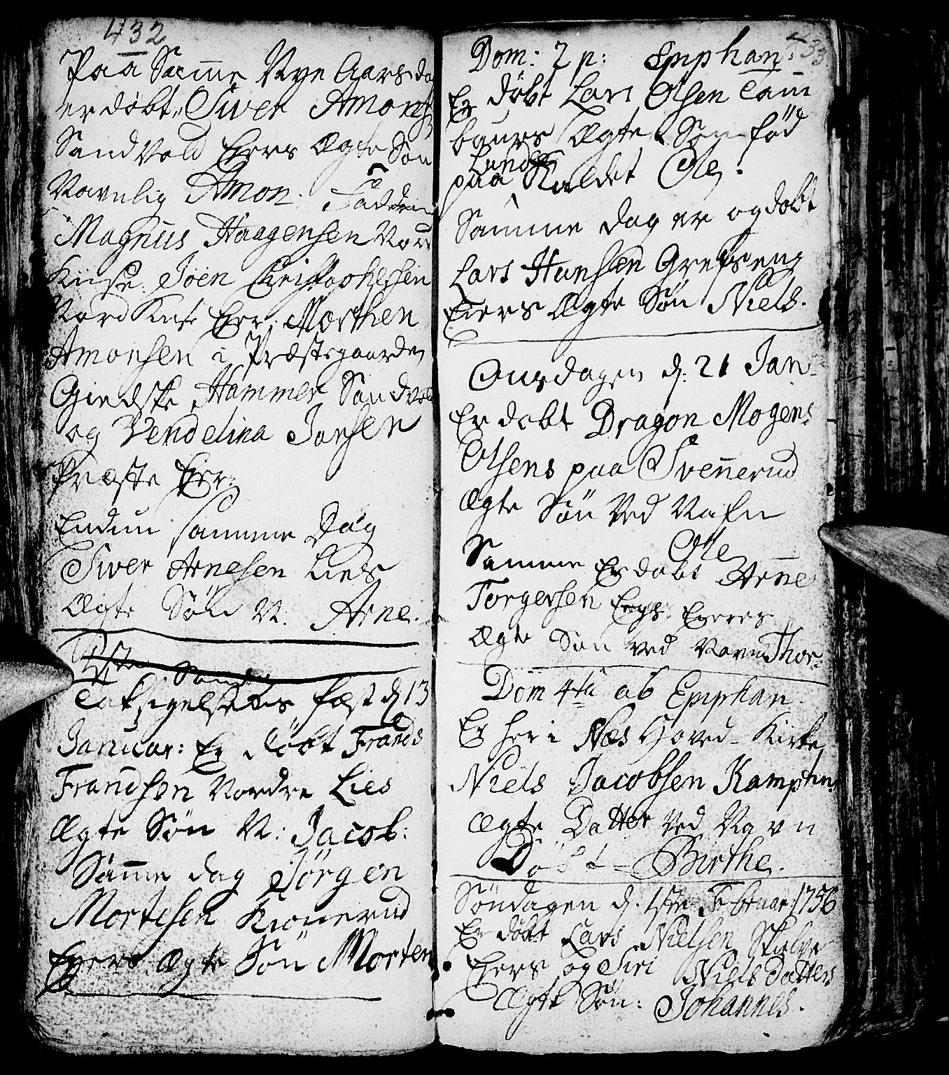 Nes prestekontor, Hedmark, AV/SAH-PREST-020/L/La/L0001: Parish register (copy) no. 1, 1663-1784, p. 432-433