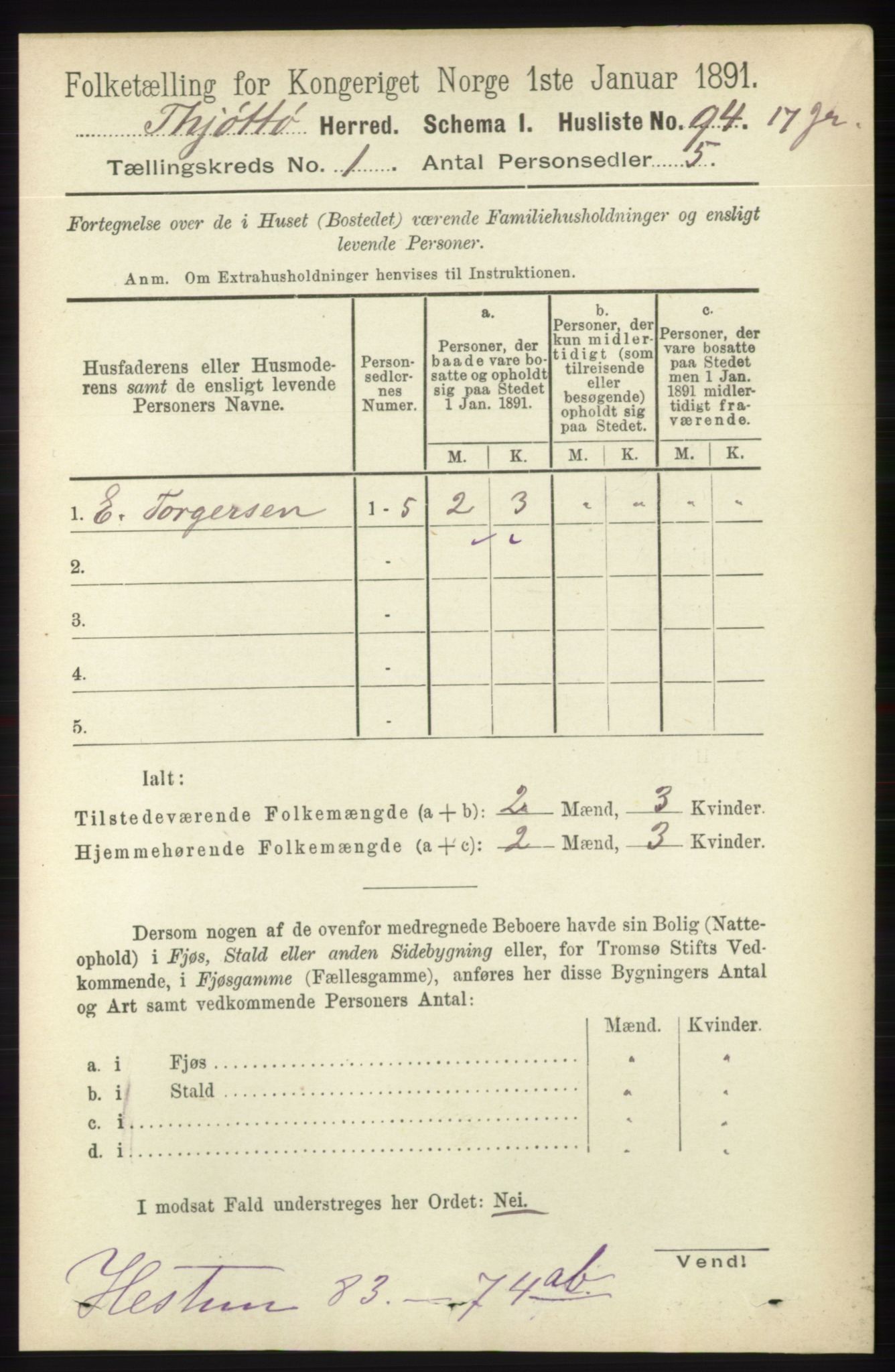 RA, 1891 census for 1817 Tjøtta, 1891, p. 116