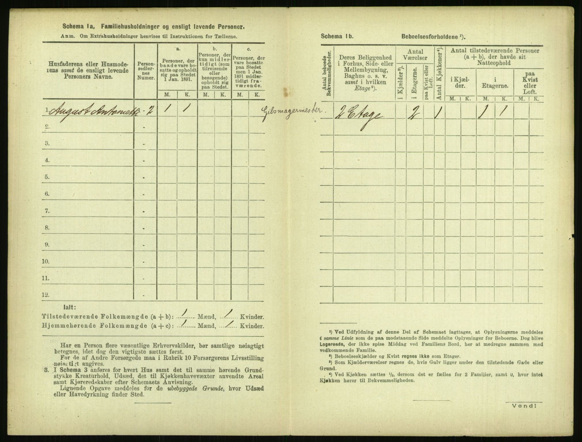 RA, 1891 census for 0806 Skien, 1891, p. 337