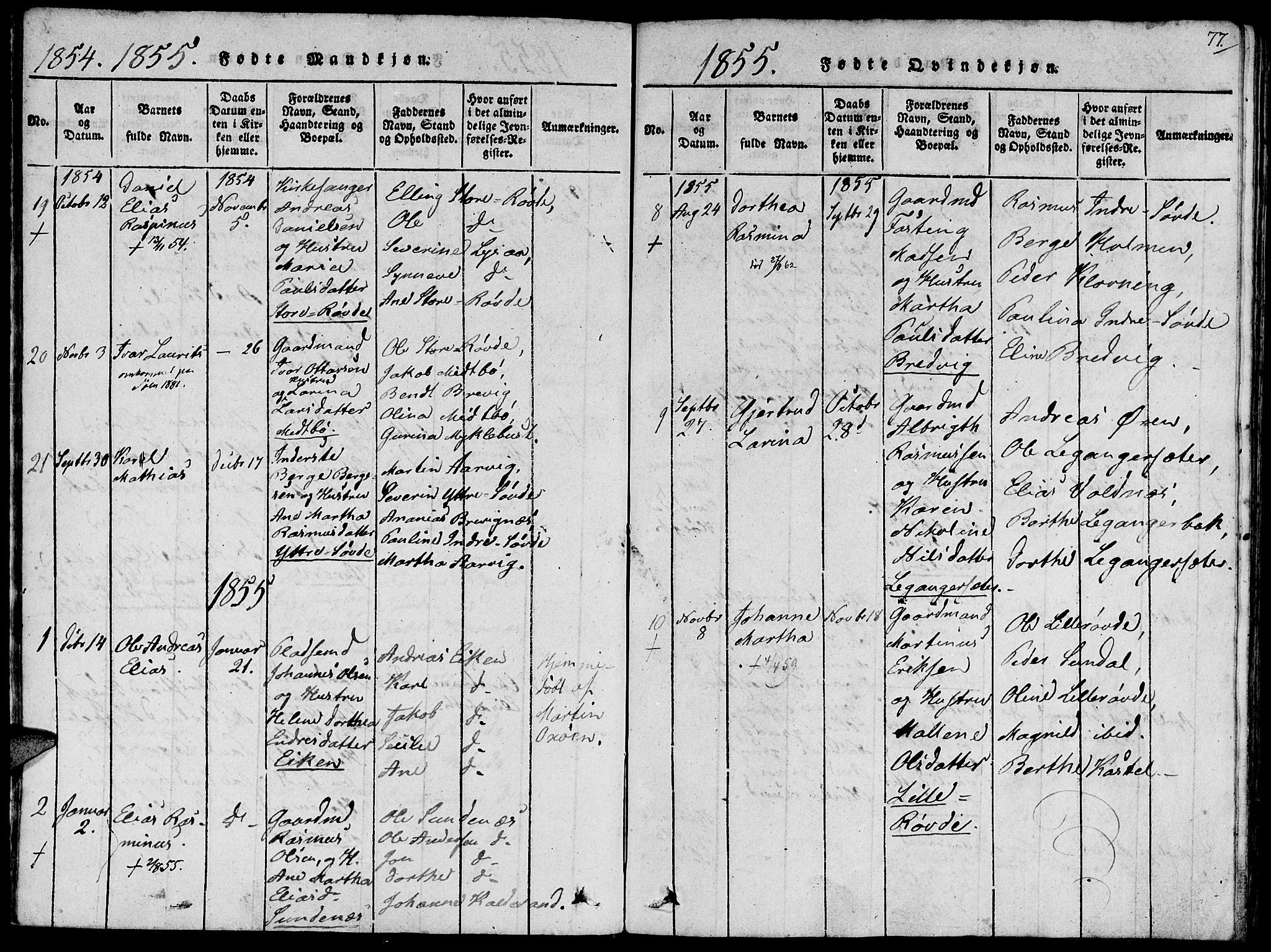 Ministerialprotokoller, klokkerbøker og fødselsregistre - Møre og Romsdal, AV/SAT-A-1454/504/L0054: Parish register (official) no. 504A01, 1816-1861, p. 77