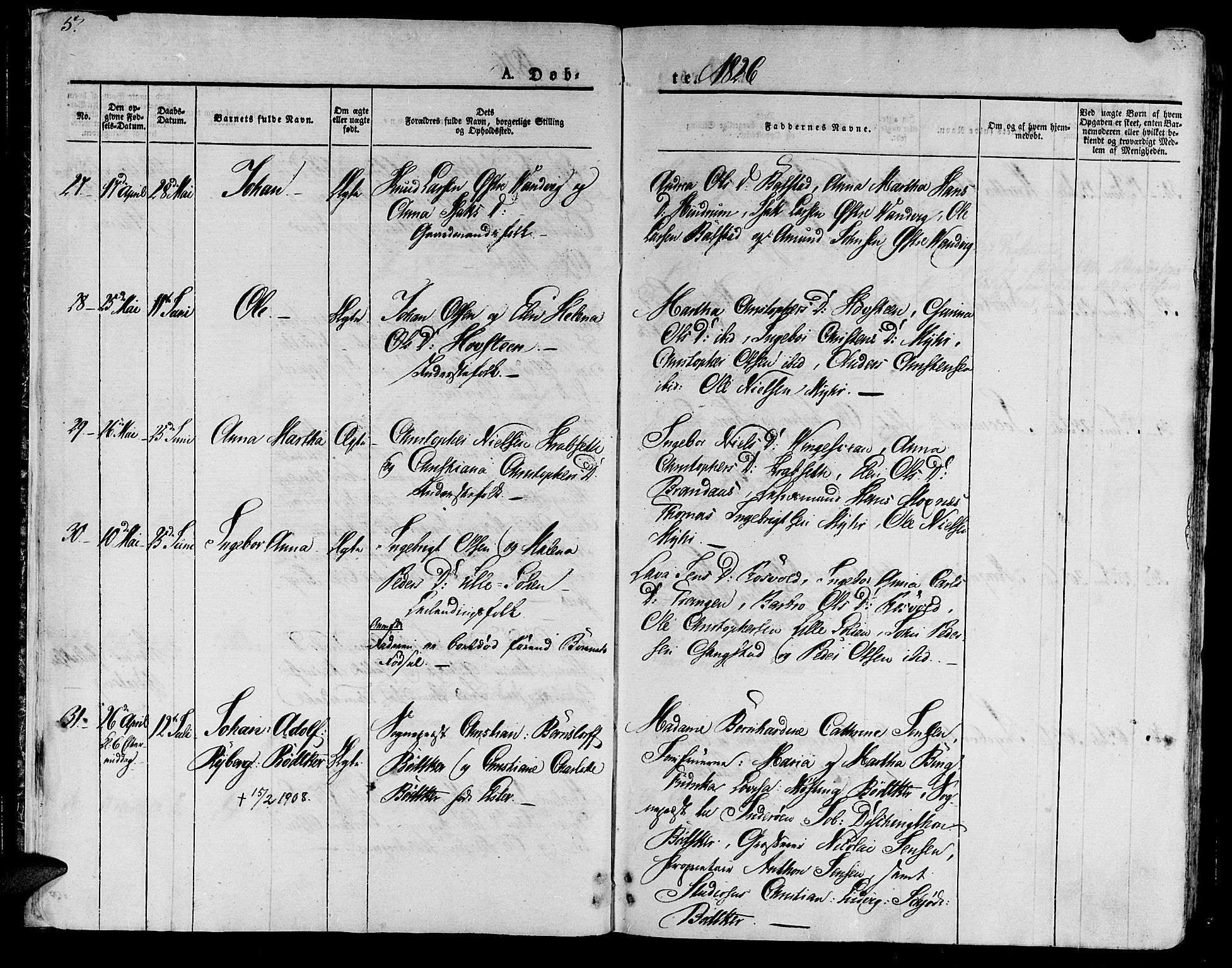 Ministerialprotokoller, klokkerbøker og fødselsregistre - Nord-Trøndelag, AV/SAT-A-1458/701/L0006: Parish register (official) no. 701A06, 1825-1841, p. 5