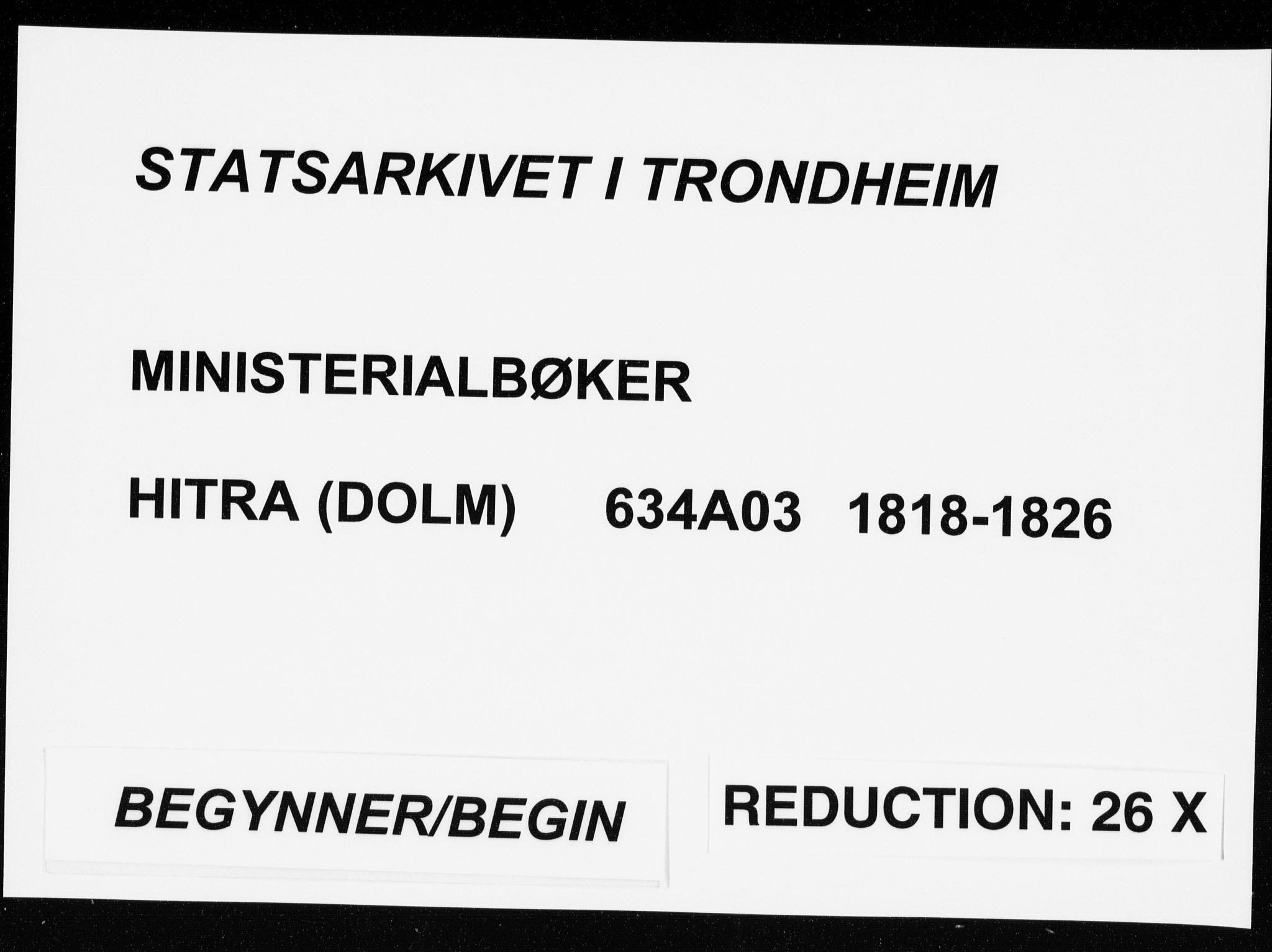Ministerialprotokoller, klokkerbøker og fødselsregistre - Sør-Trøndelag, SAT/A-1456/634/L0527: Parish register (official) no. 634A03, 1818-1826