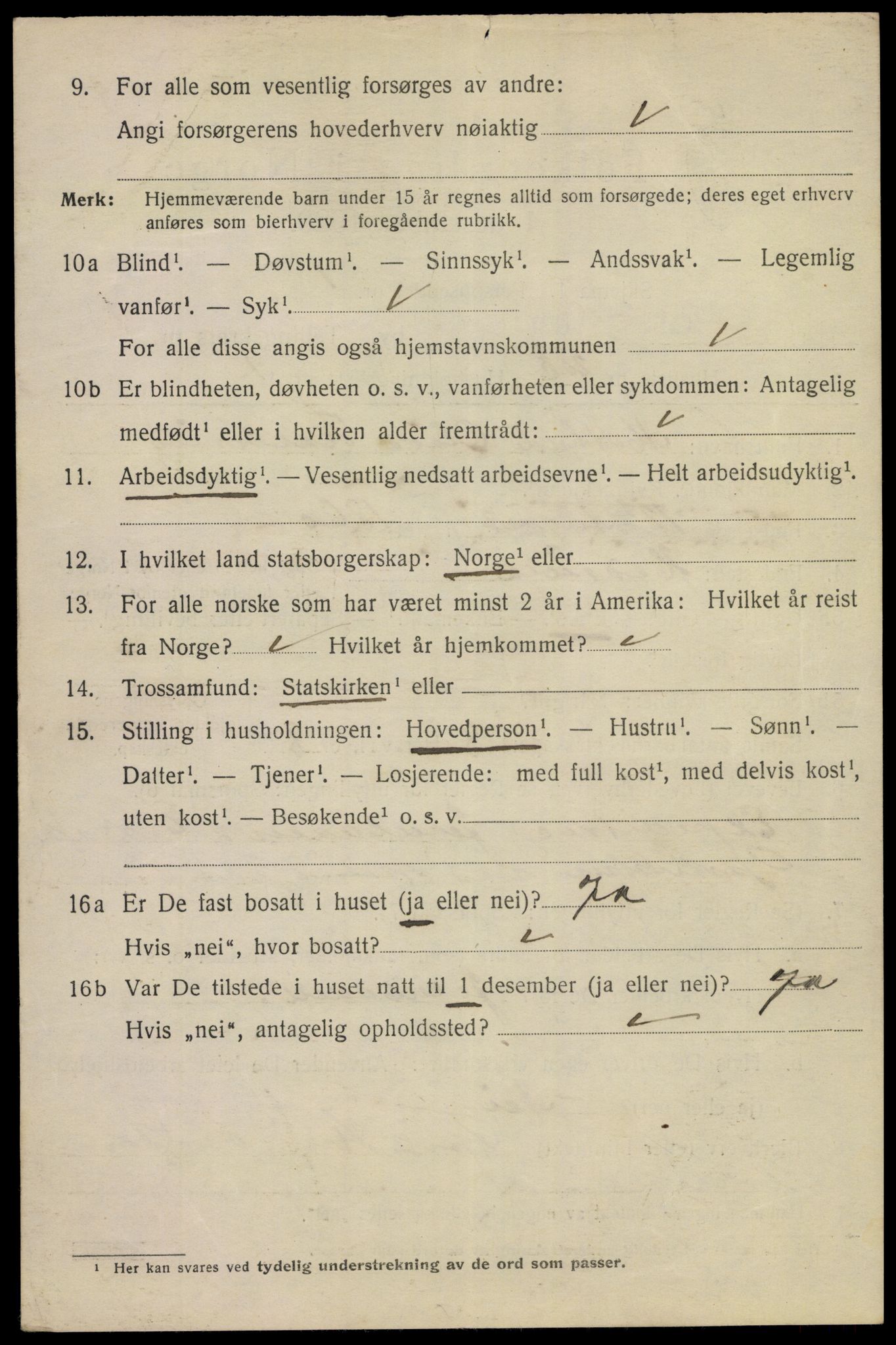 SAKO, 1920 census for Porsgrunn, 1920, p. 9442