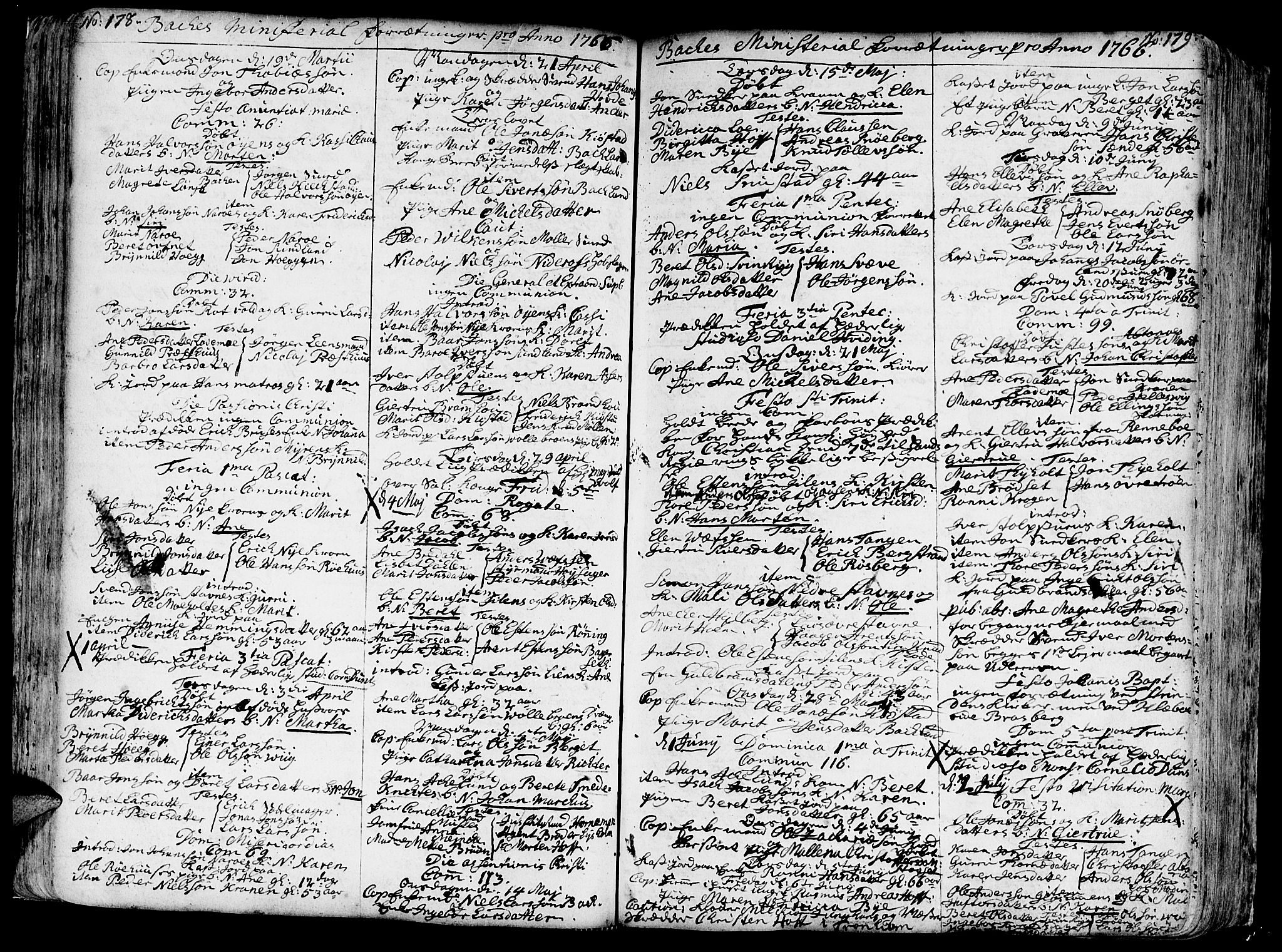 Ministerialprotokoller, klokkerbøker og fødselsregistre - Sør-Trøndelag, SAT/A-1456/606/L0276: Parish register (official) no. 606A01 /2, 1727-1779, p. 178-179