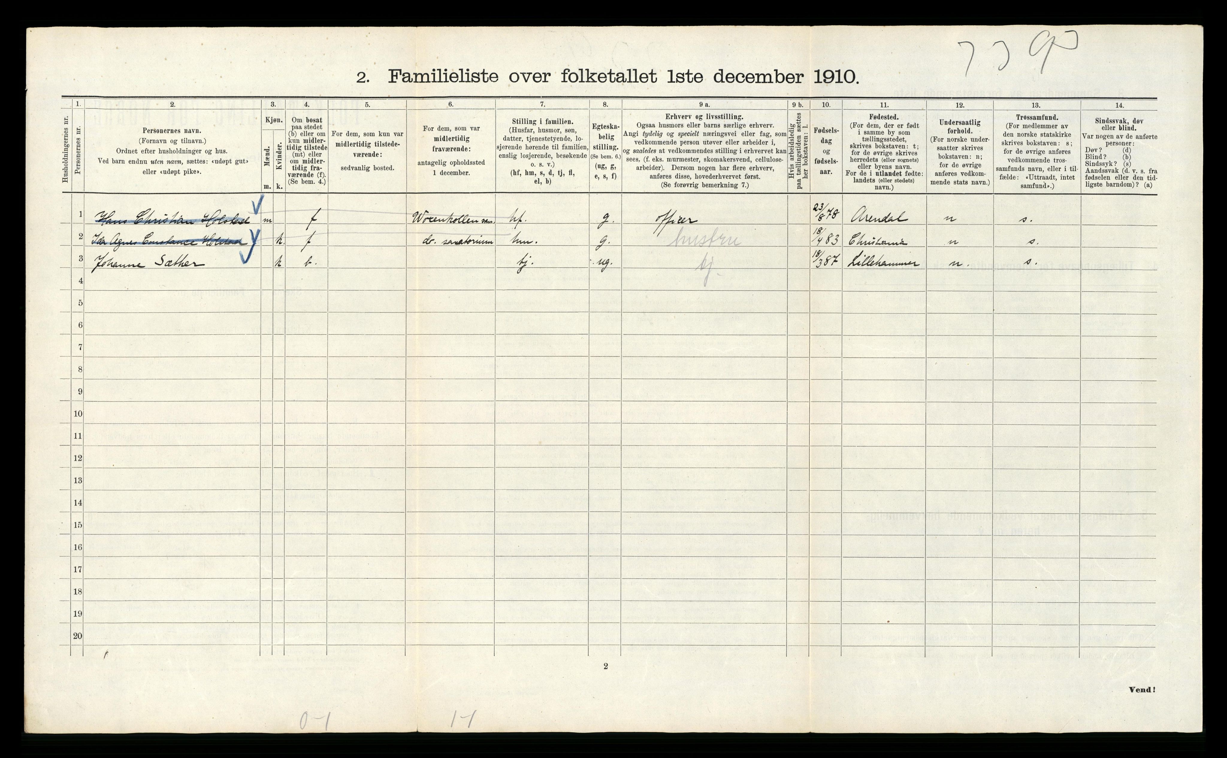 RA, 1910 census for Kristiania, 1910, p. 107124