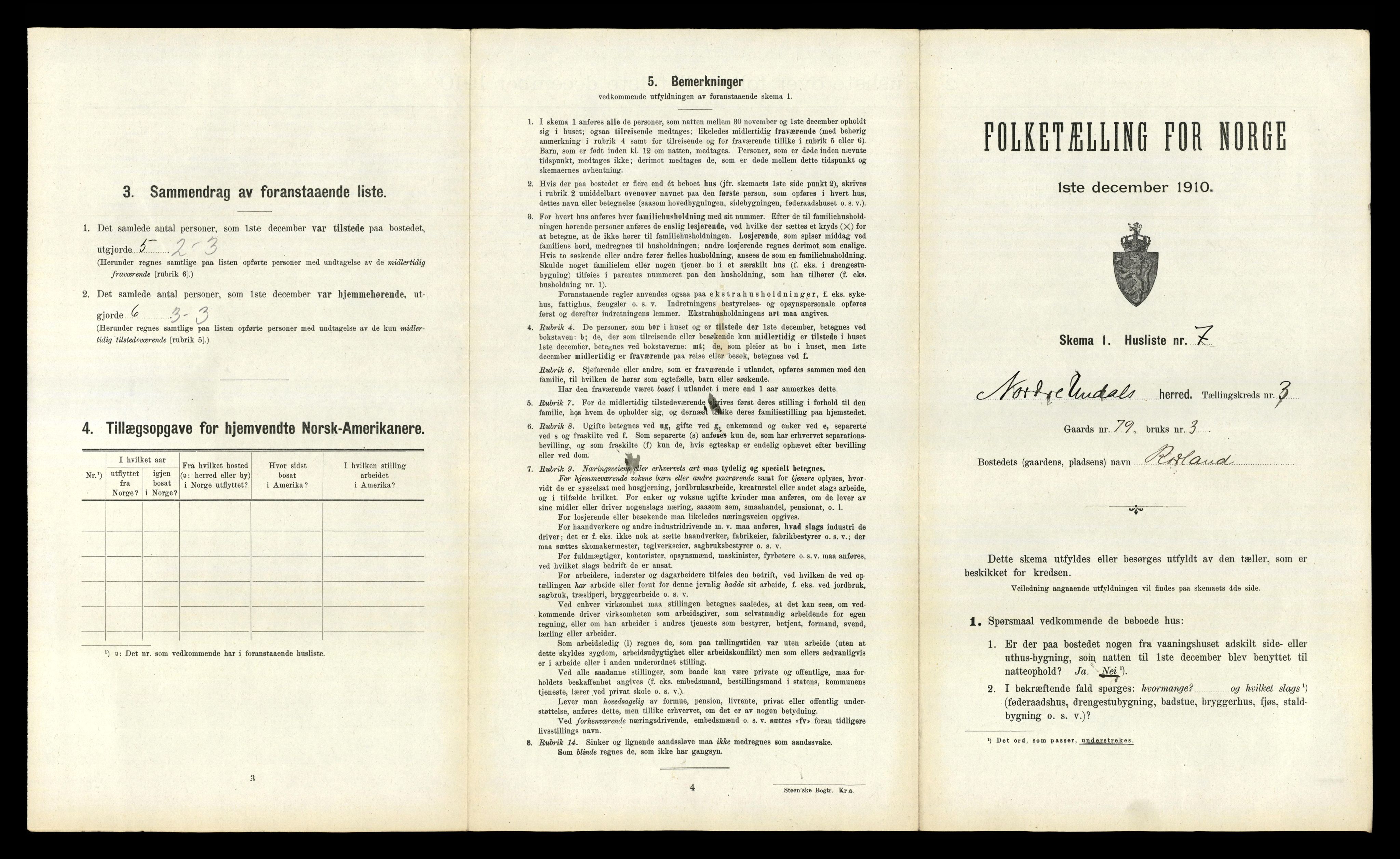 RA, 1910 census for Nord-Audnedal, 1910, p. 232