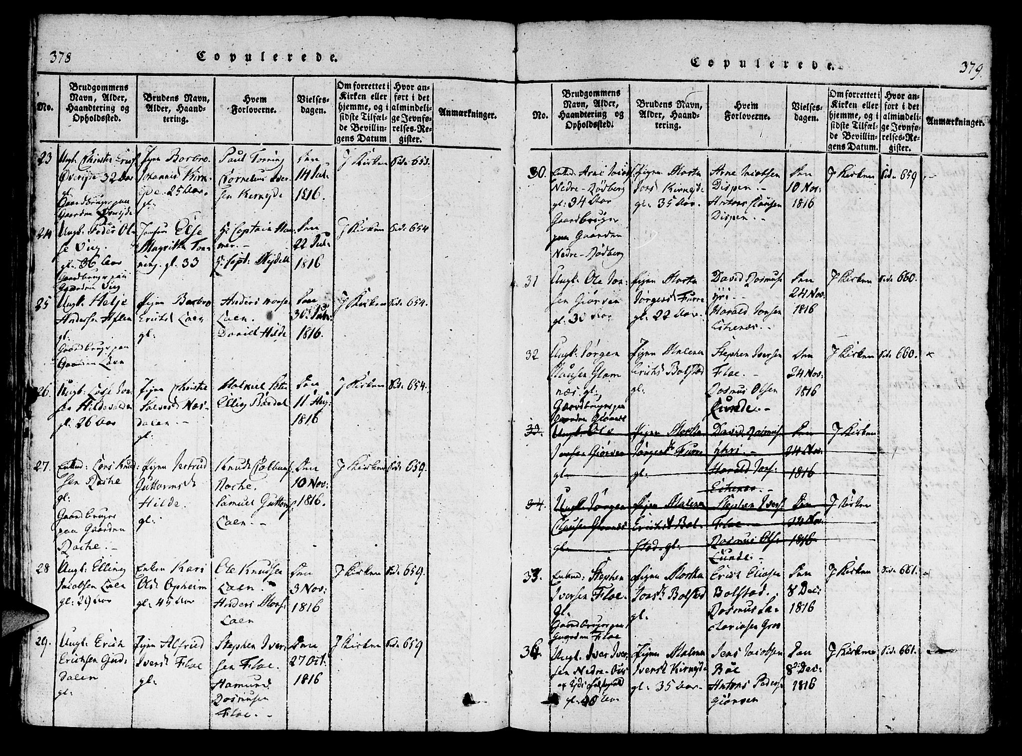 Innvik sokneprestembete, AV/SAB-A-80501: Parish register (official) no. A 2, 1816-1821, p. 378-379