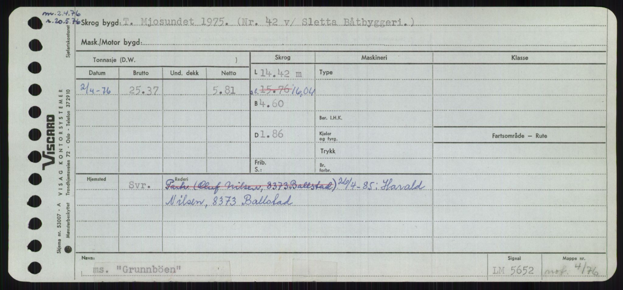 Sjøfartsdirektoratet med forløpere, Skipsmålingen, RA/S-1627/H/Ha/L0002/0002: Fartøy, Eik-Hill / Fartøy, G-Hill, p. 281