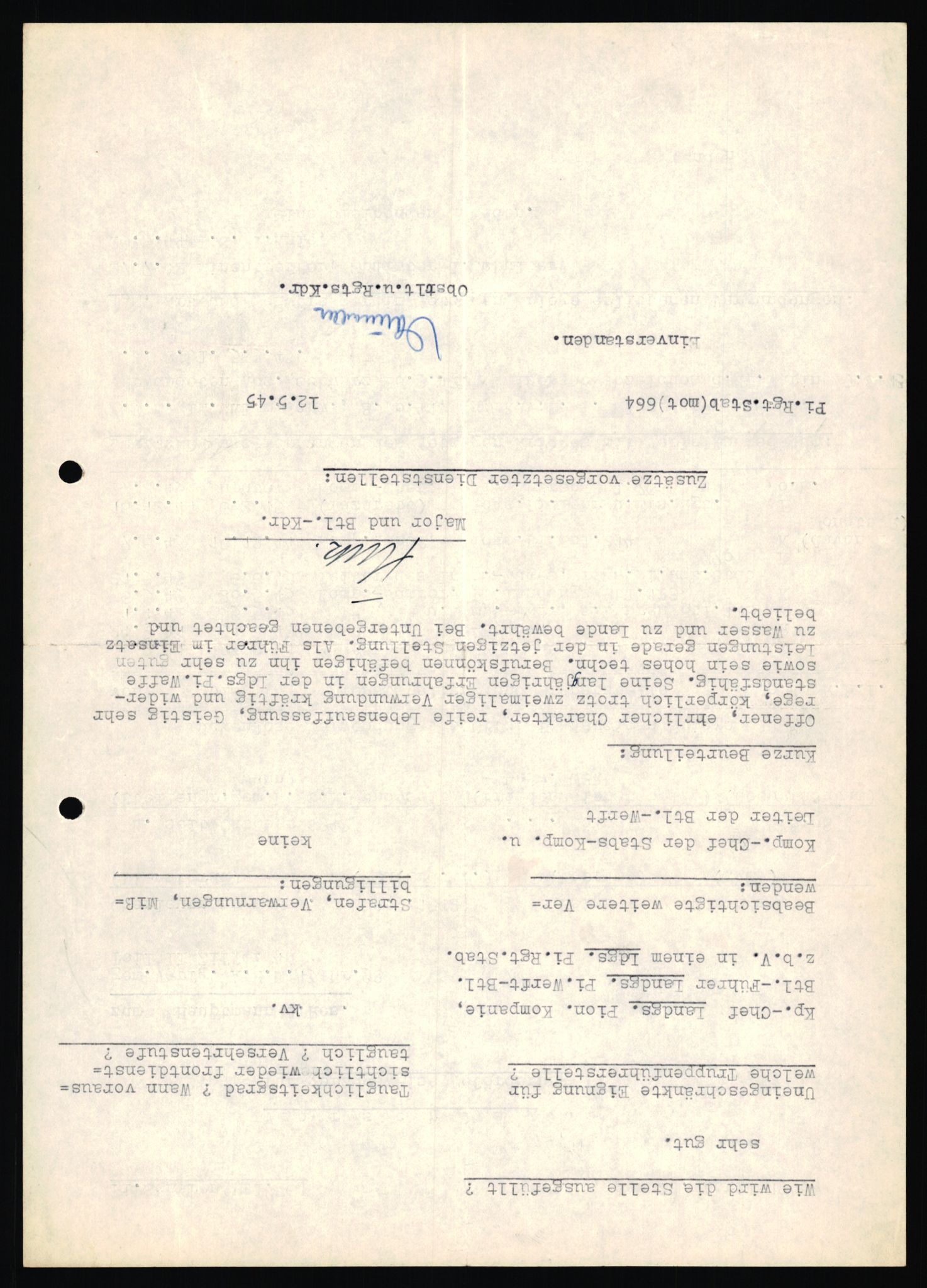 Forsvarets Overkommando. 2 kontor. Arkiv 11.4. Spredte tyske arkivsaker, AV/RA-RAFA-7031/D/Dar/Dara/L0018: Personalbøker, 1940-1945, p. 391