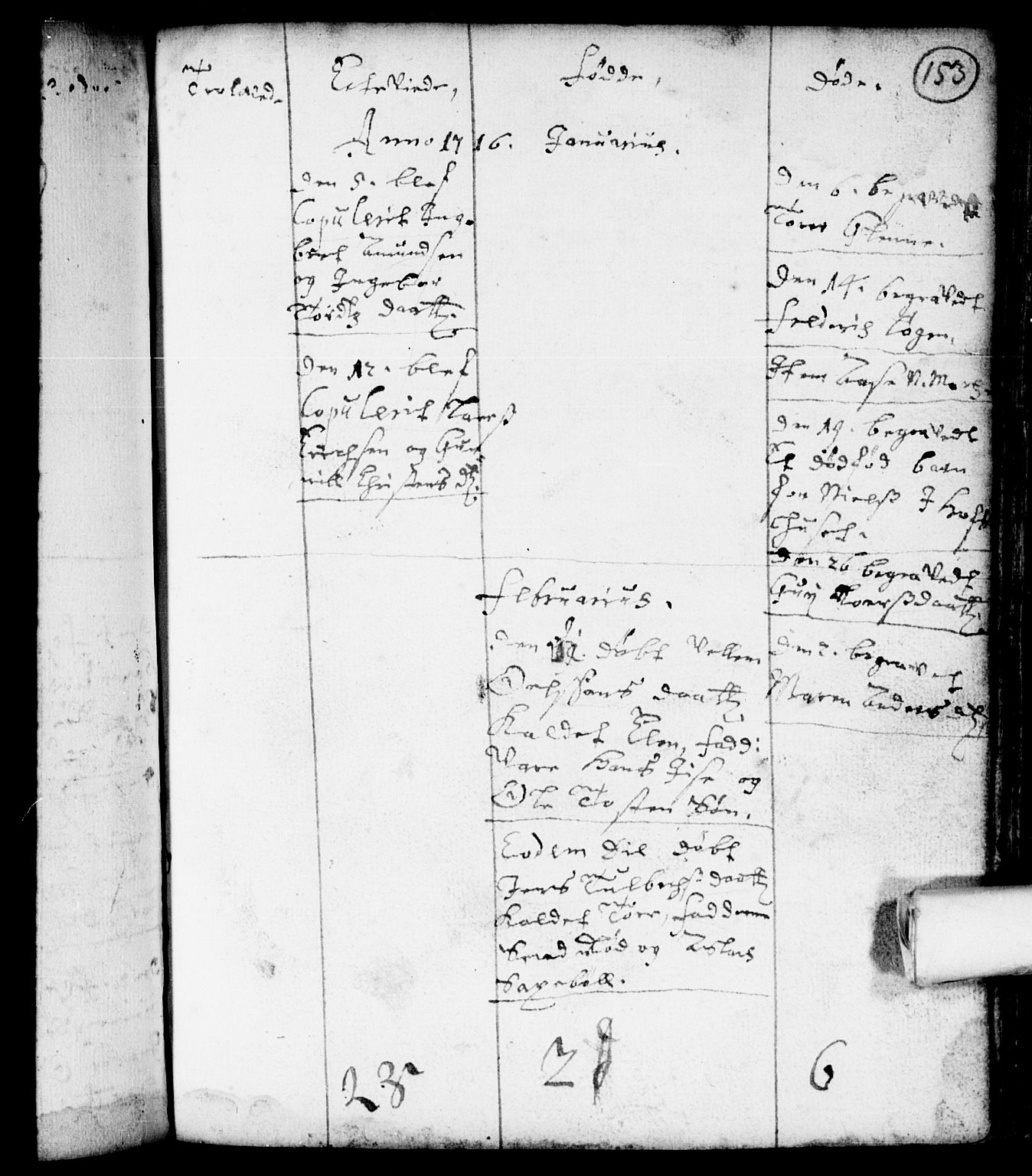 Spydeberg prestekontor Kirkebøker, SAO/A-10924/F/Fa/L0001: Parish register (official) no. I 1, 1696-1738, p. 153