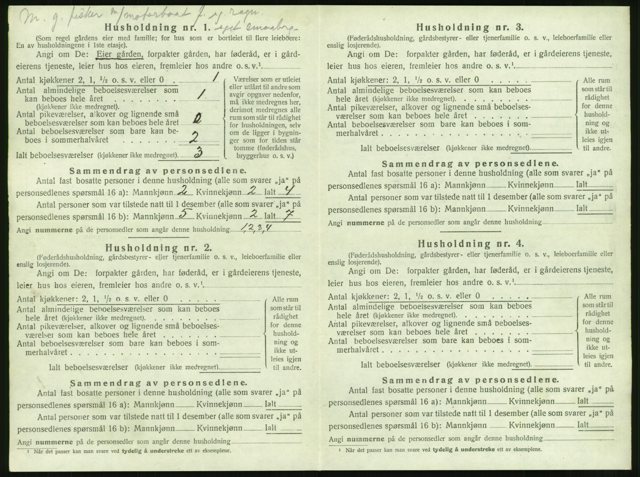 SAT, 1920 census for Brattvær, 1920, p. 319