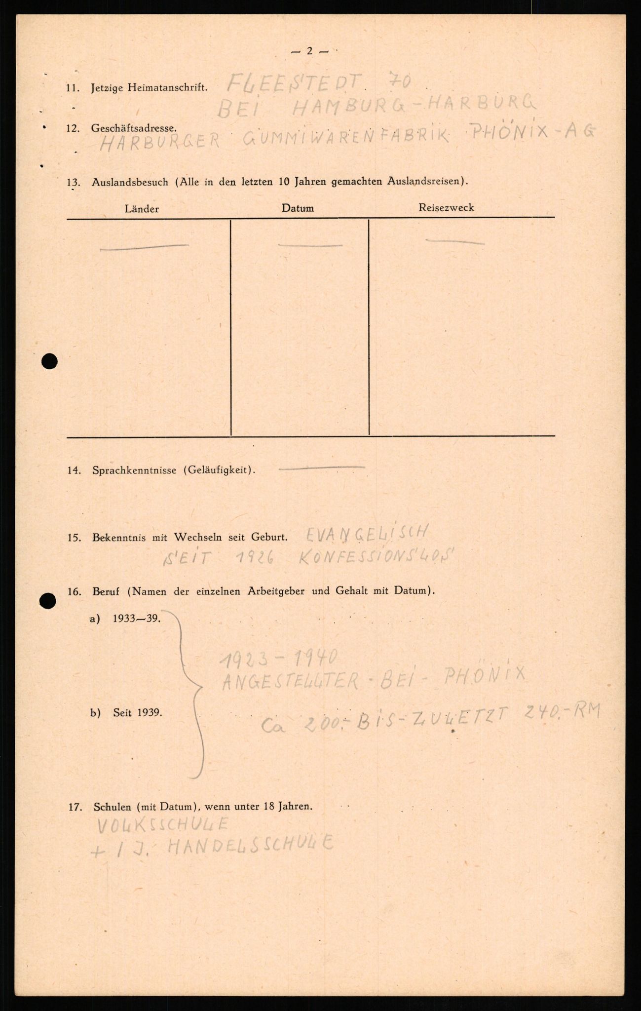 Forsvaret, Forsvarets overkommando II, AV/RA-RAFA-3915/D/Db/L0013: CI Questionaires. Tyske okkupasjonsstyrker i Norge. Tyskere., 1945-1946, p. 473