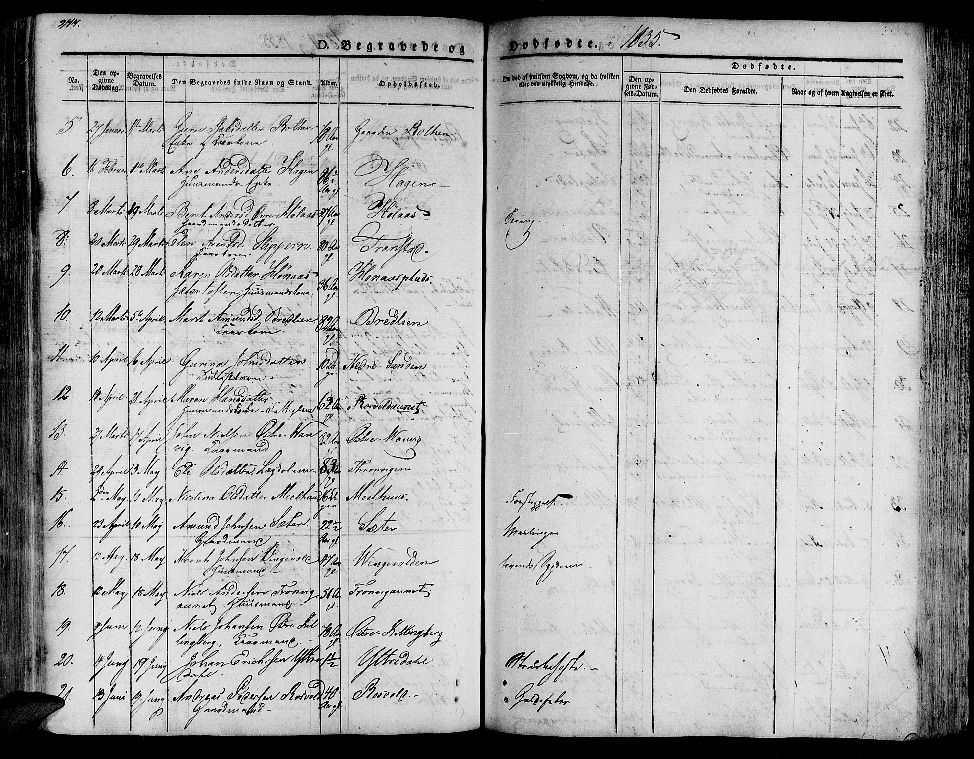 Ministerialprotokoller, klokkerbøker og fødselsregistre - Nord-Trøndelag, SAT/A-1458/701/L0006: Parish register (official) no. 701A06, 1825-1841, p. 278