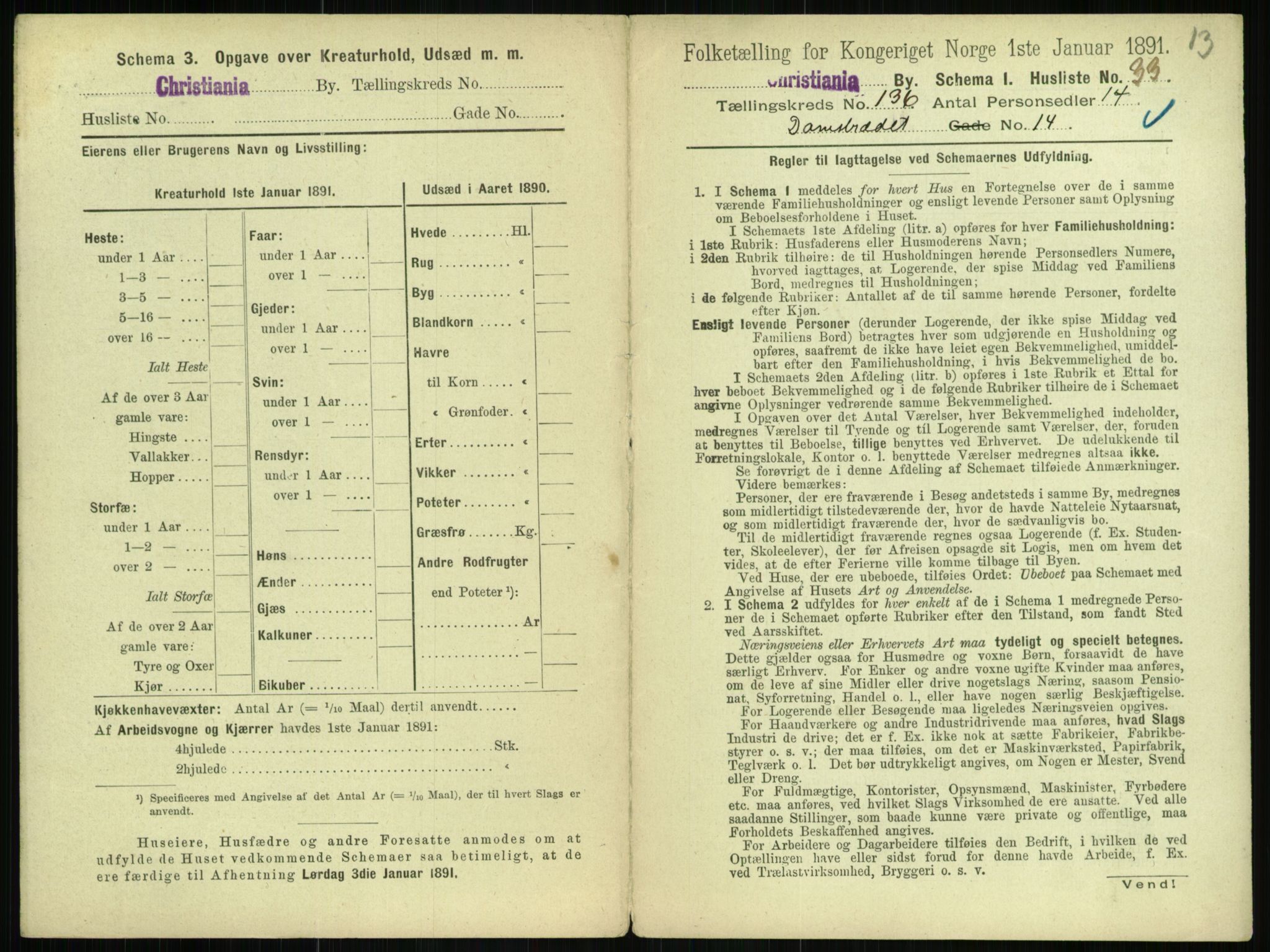 RA, 1891 census for 0301 Kristiania, 1891, p. 75315