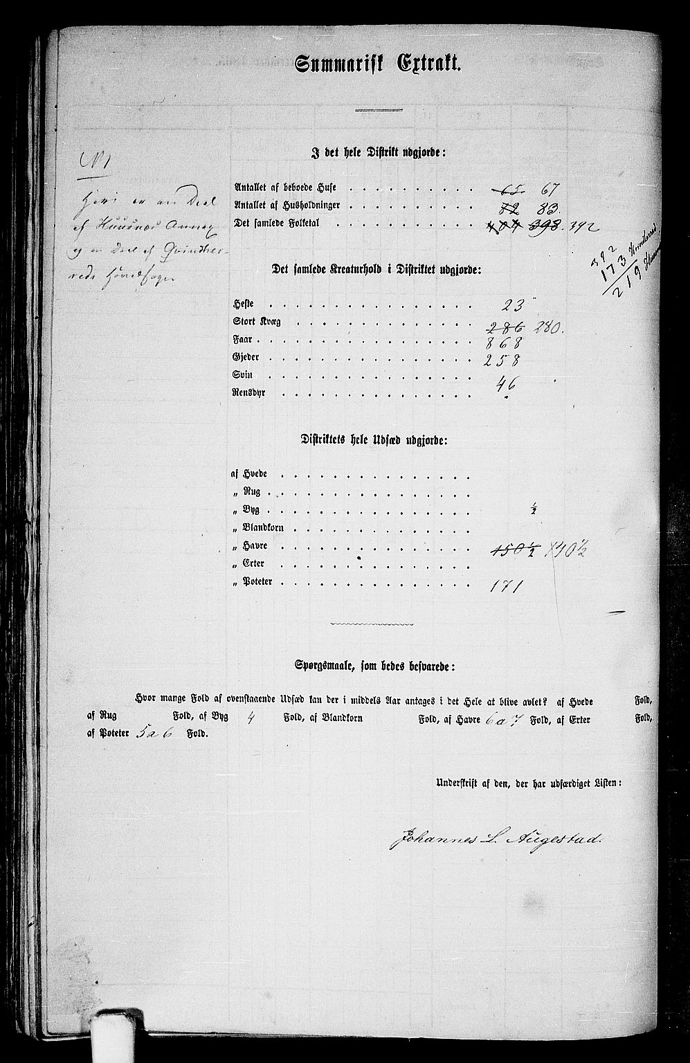 RA, 1865 census for Kvinnherad, 1865, p. 157