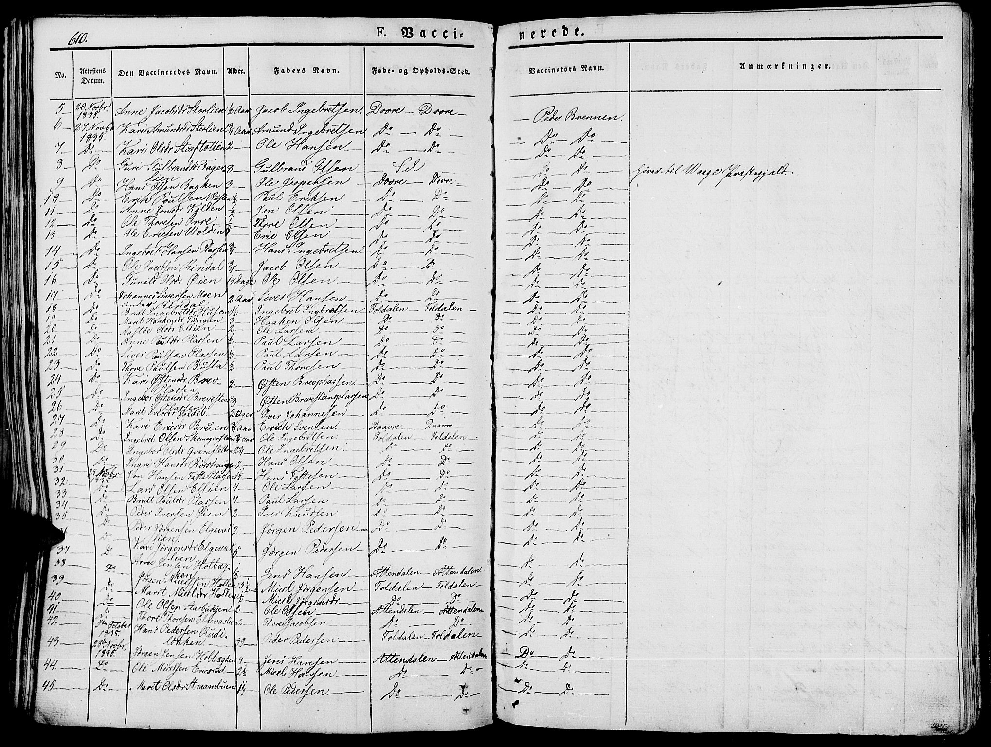 Lesja prestekontor, AV/SAH-PREST-068/H/Ha/Haa/L0005: Parish register (official) no. 5, 1830-1842, p. 610