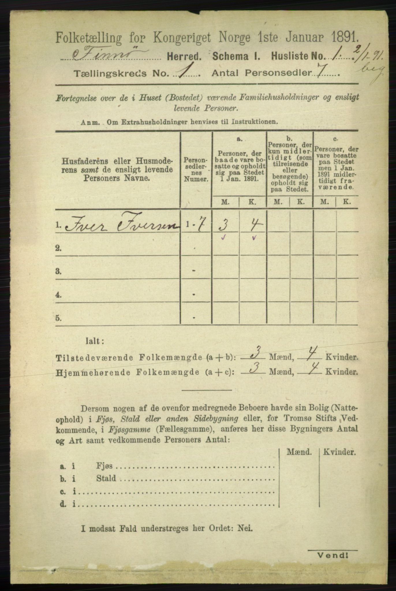 RA, 1891 census for 1141 Finnøy, 1891, p. 24