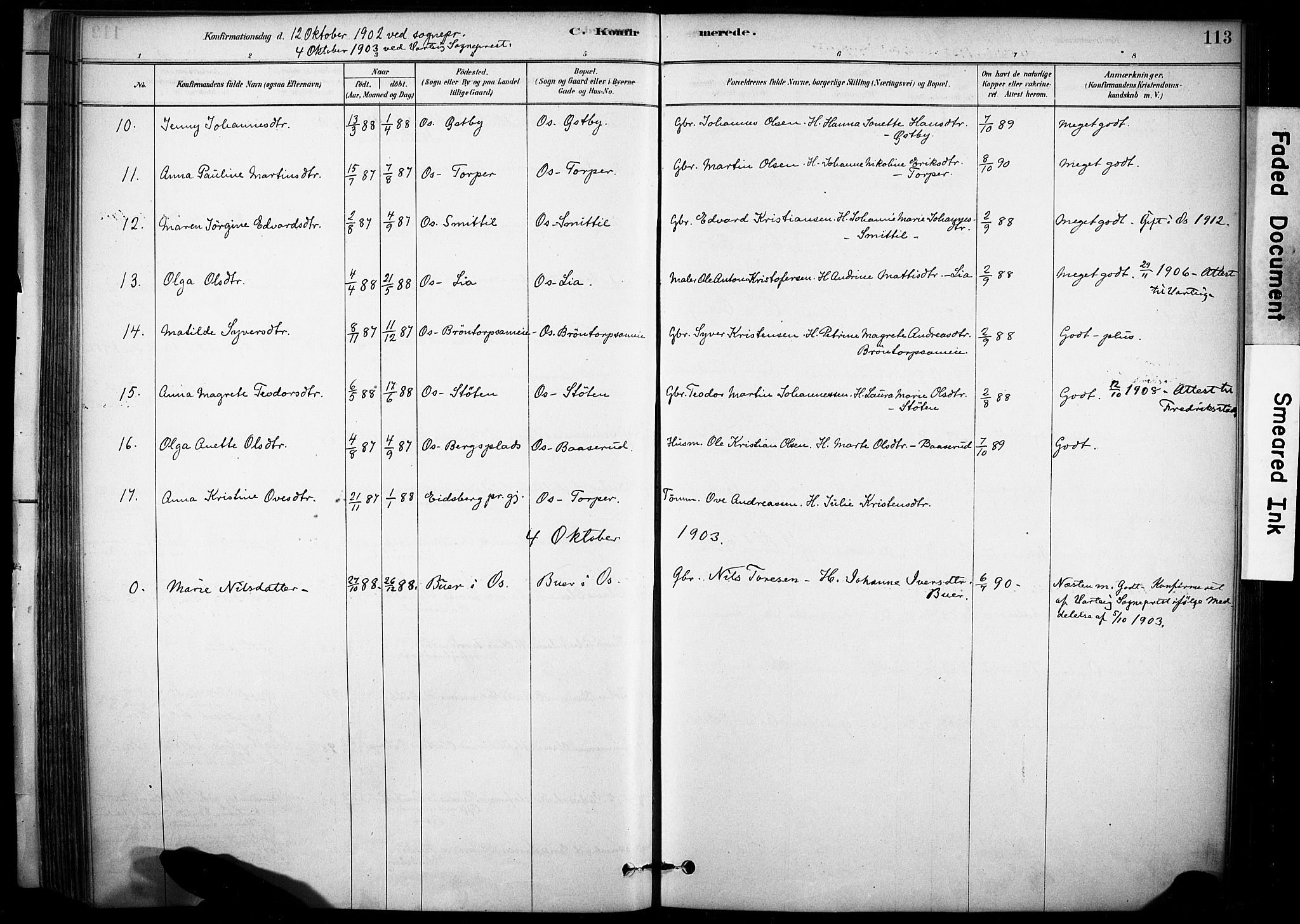 Rakkestad prestekontor Kirkebøker, AV/SAO-A-2008/F/Fc/L0001: Parish register (official) no. III 1, 1878-1905, p. 113