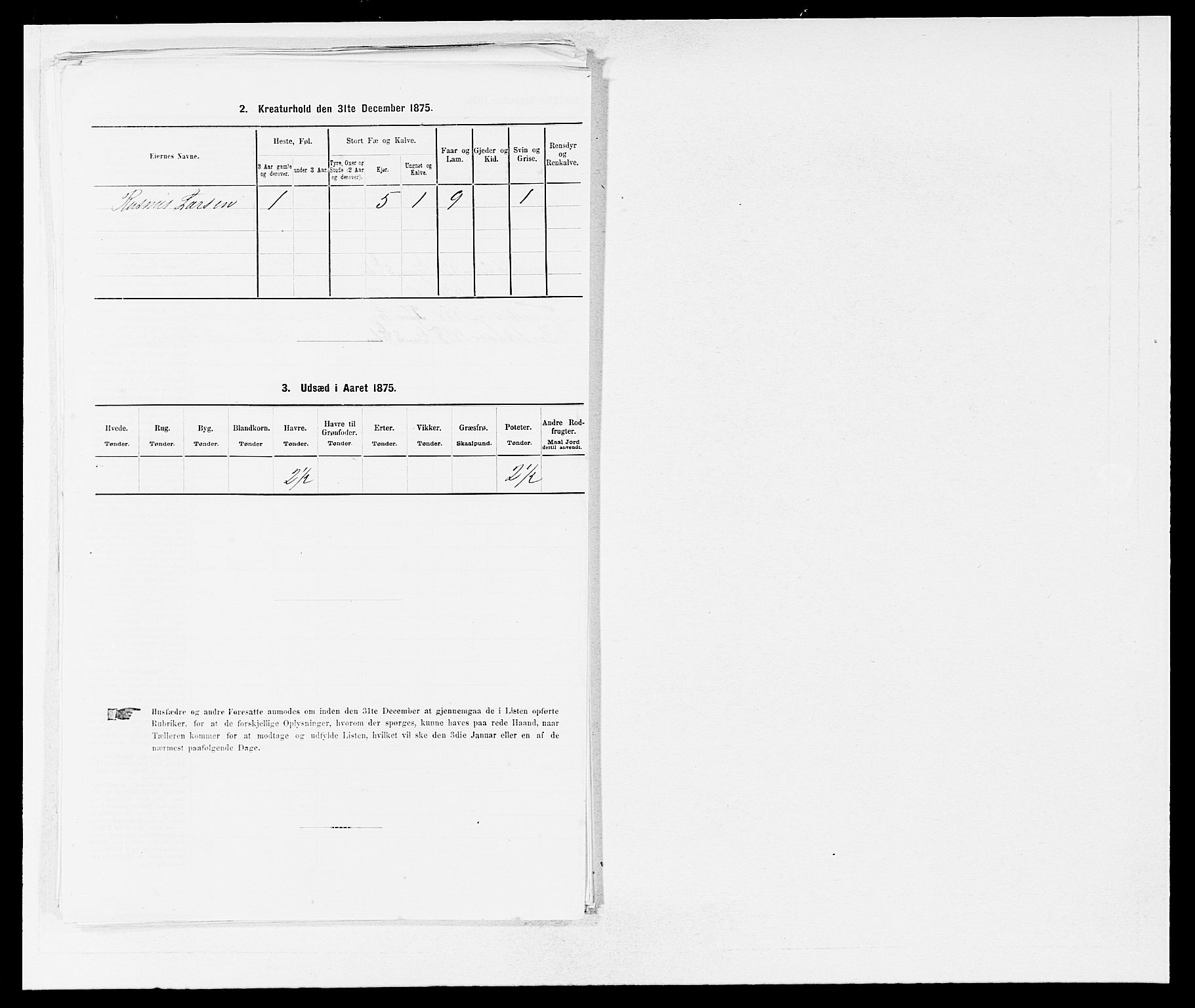 SAB, 1875 census for 1211P Etne, 1875, p. 909