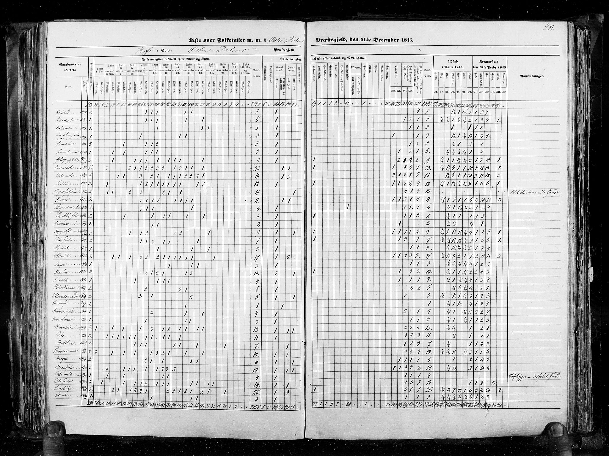 RA, Census 1845, vol. 3: Hedemarken amt og Kristians amt, 1845, p. 281