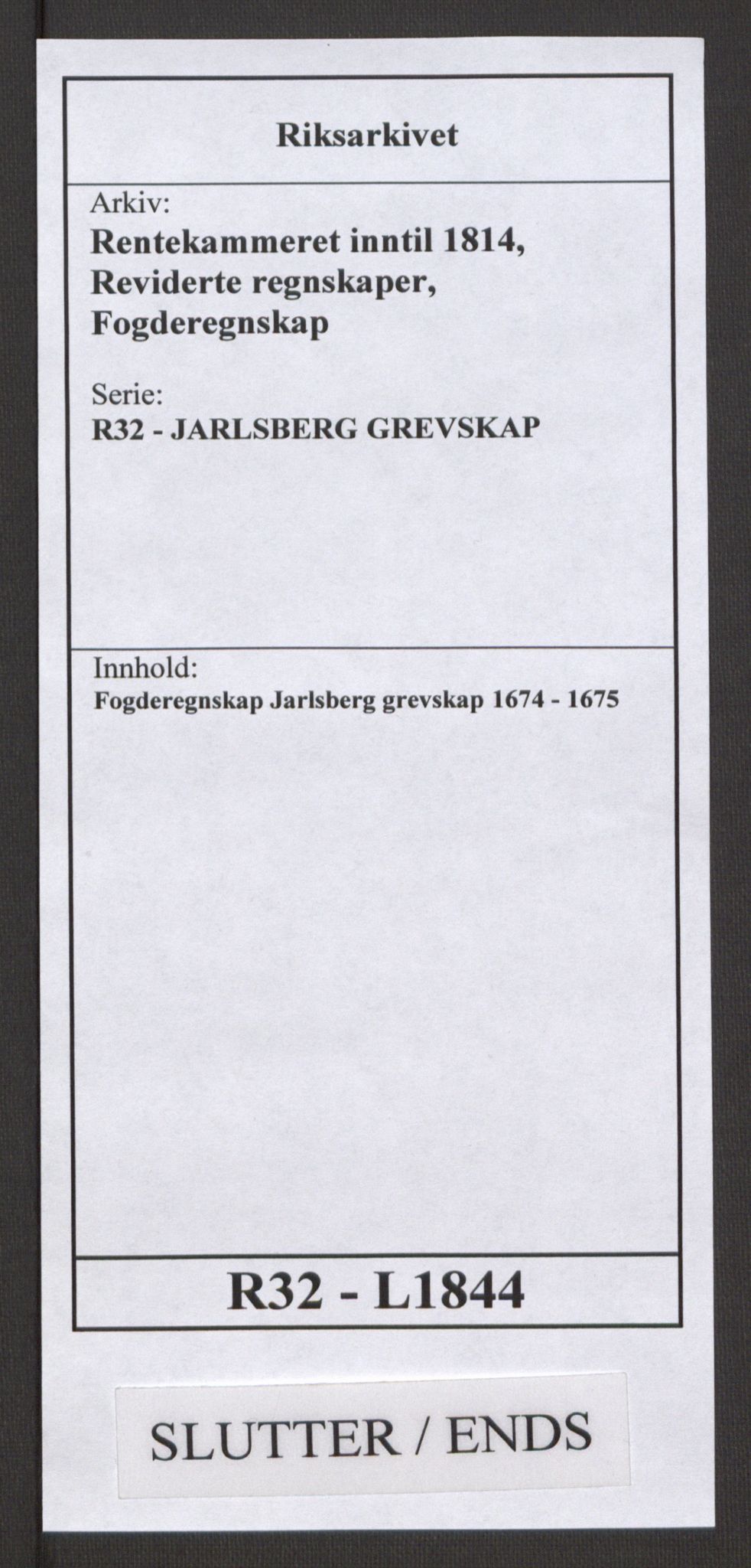 Rentekammeret inntil 1814, Reviderte regnskaper, Fogderegnskap, AV/RA-EA-4092/R32/L1844: Fogderegnskap Jarlsberg grevskap, 1674-1675, p. 471