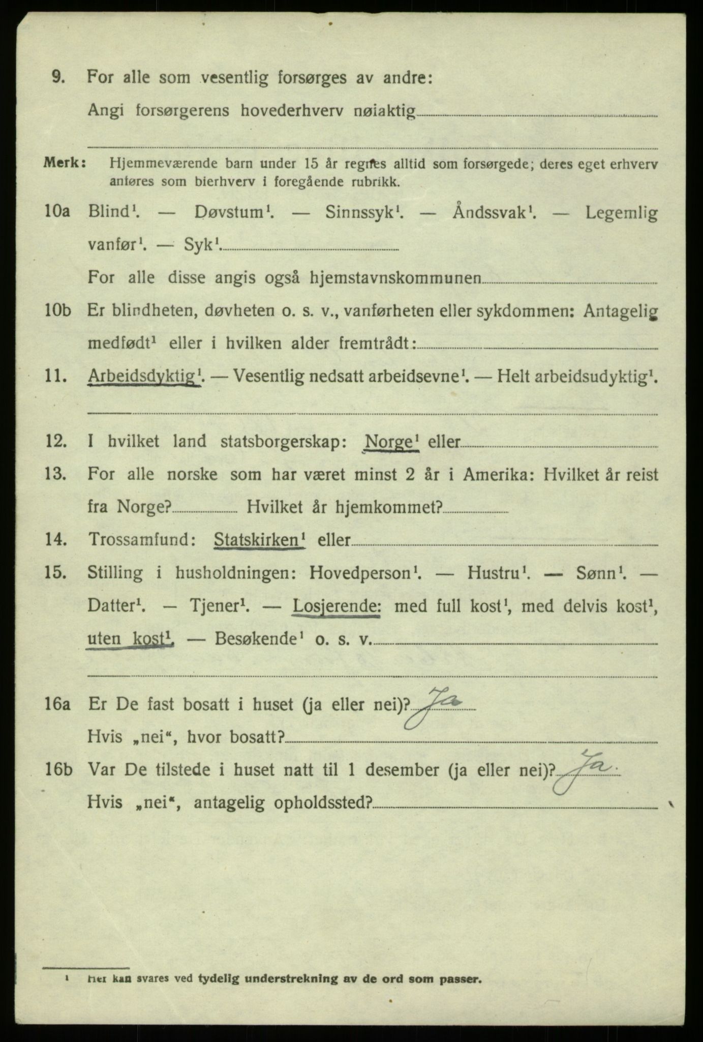 SAB, 1920 census for Hosanger, 1920, p. 5108