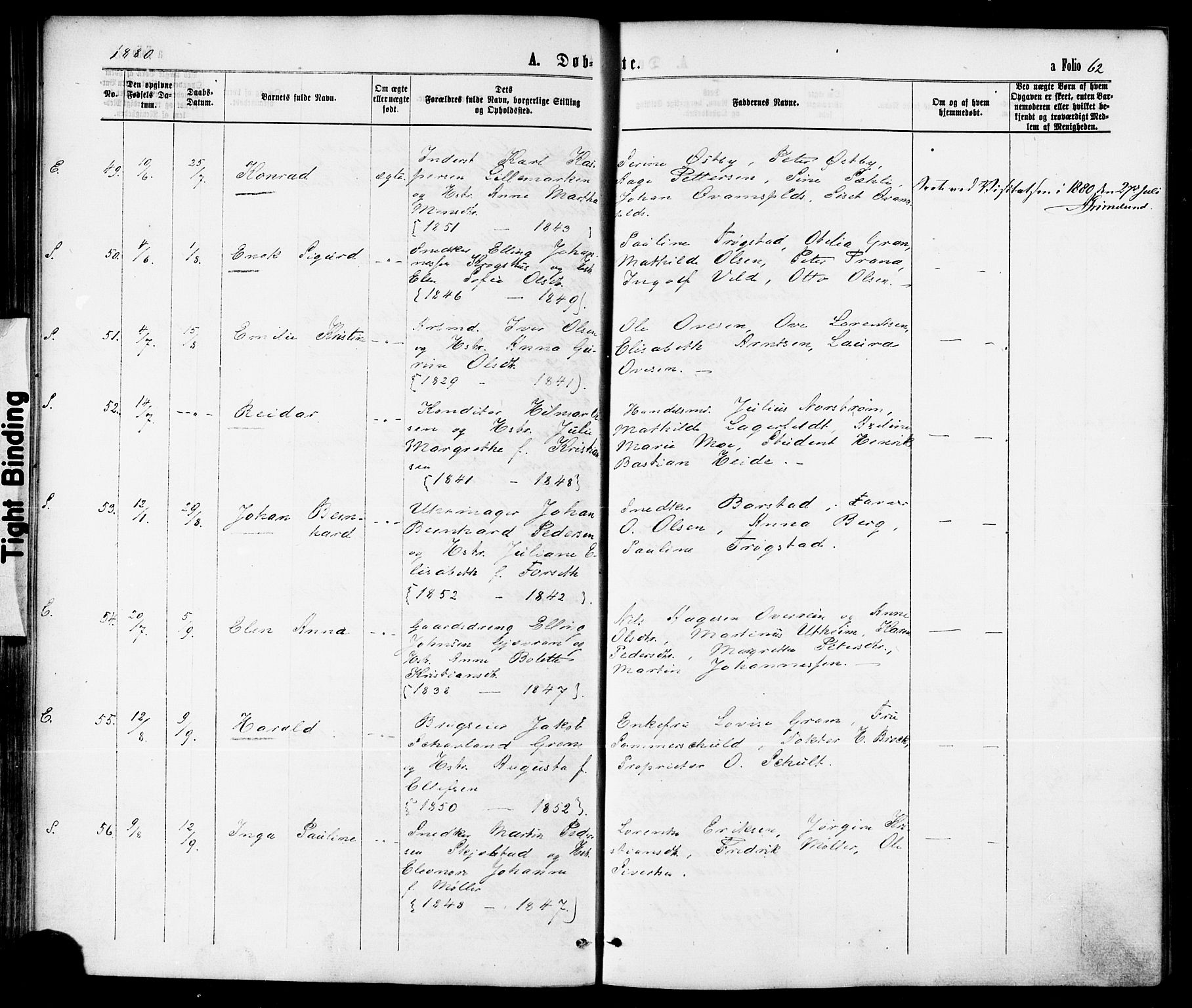 Ministerialprotokoller, klokkerbøker og fødselsregistre - Nord-Trøndelag, AV/SAT-A-1458/739/L0370: Parish register (official) no. 739A02, 1868-1881, p. 62