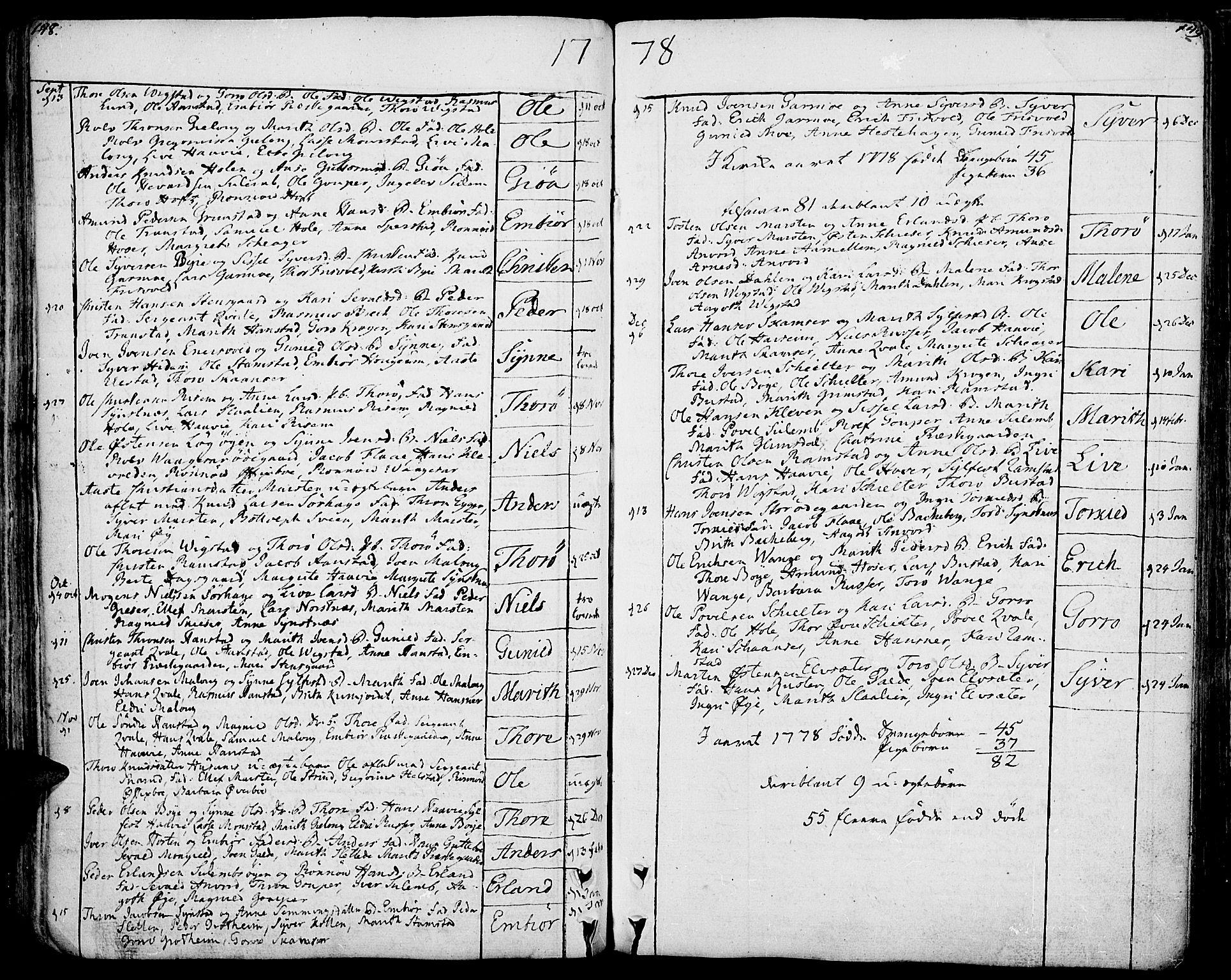 Lom prestekontor, AV/SAH-PREST-070/K/L0002: Parish register (official) no. 2, 1749-1801, p. 148-149