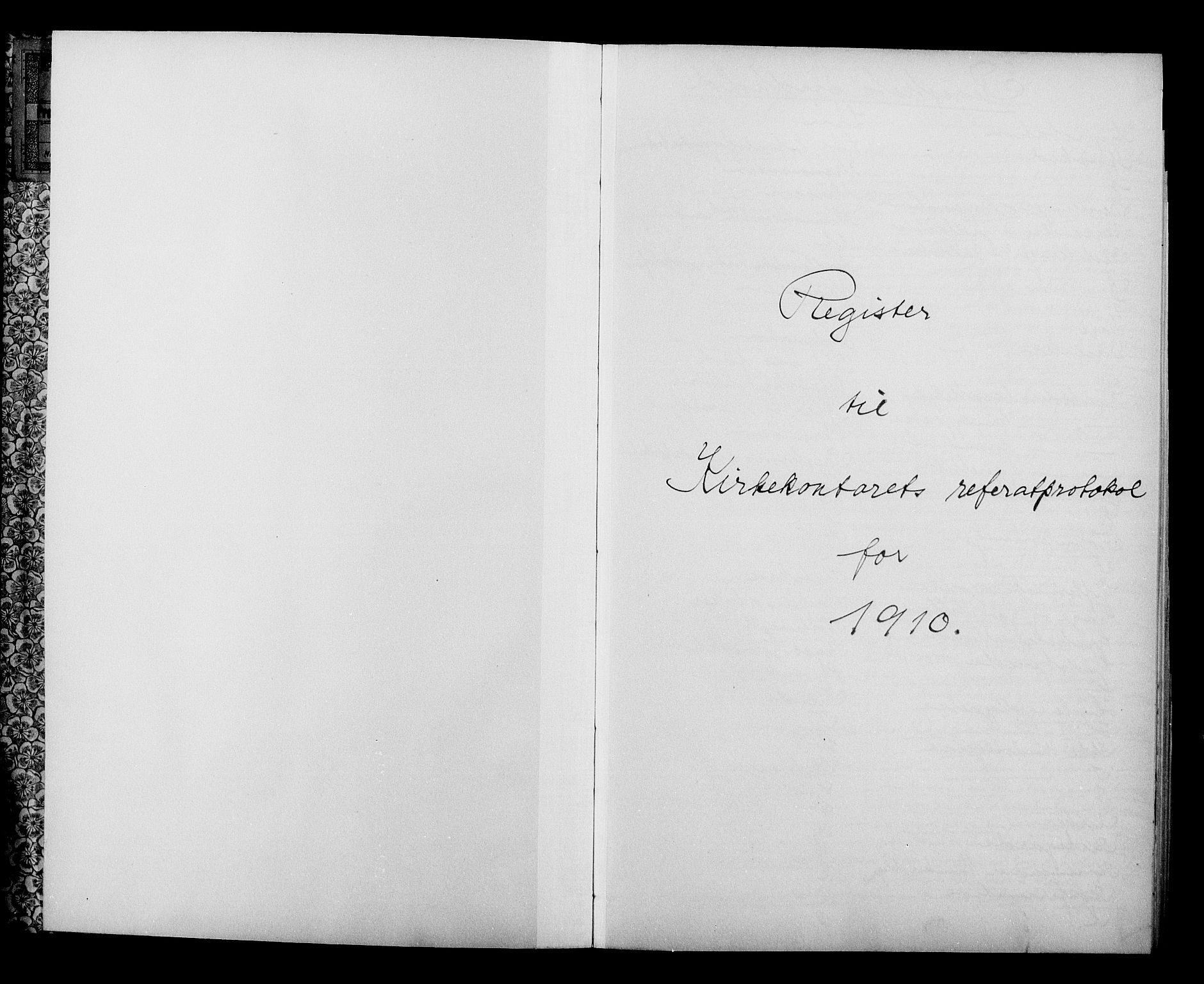 Kirke- og undervisningsdepartementet, Kontoret  for kirke og geistlighet A, AV/RA-S-1007/A/Aa/L0303: Register, 1910