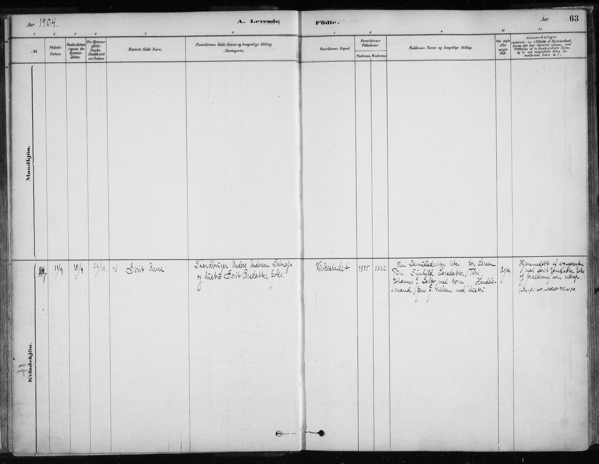 Karasjok sokneprestkontor, AV/SATØ-S-1352/H/Ha/L0002kirke: Parish register (official) no. 2, 1885-1906, p. 63