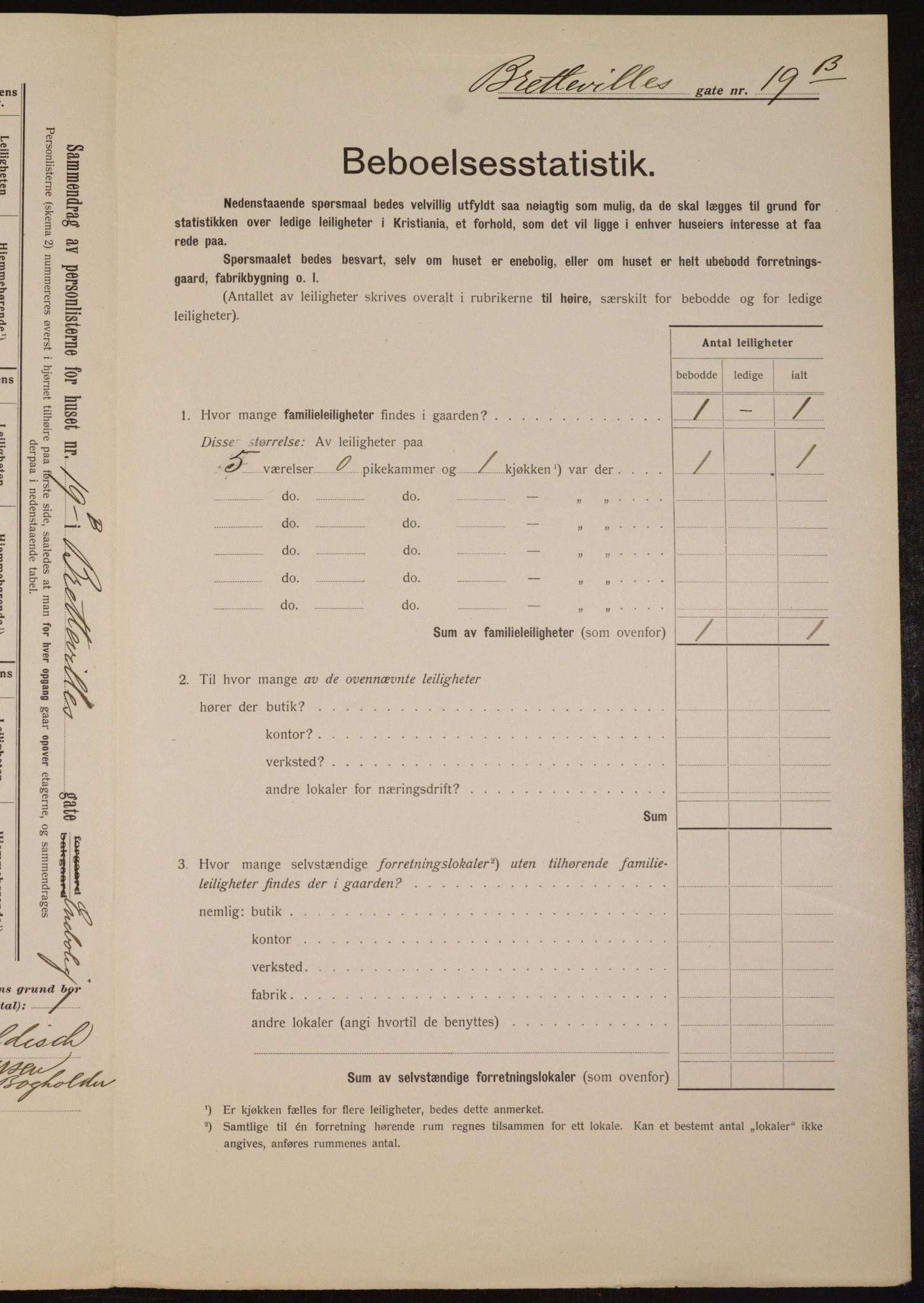 OBA, Municipal Census 1912 for Kristiania, 1912, p. 8620