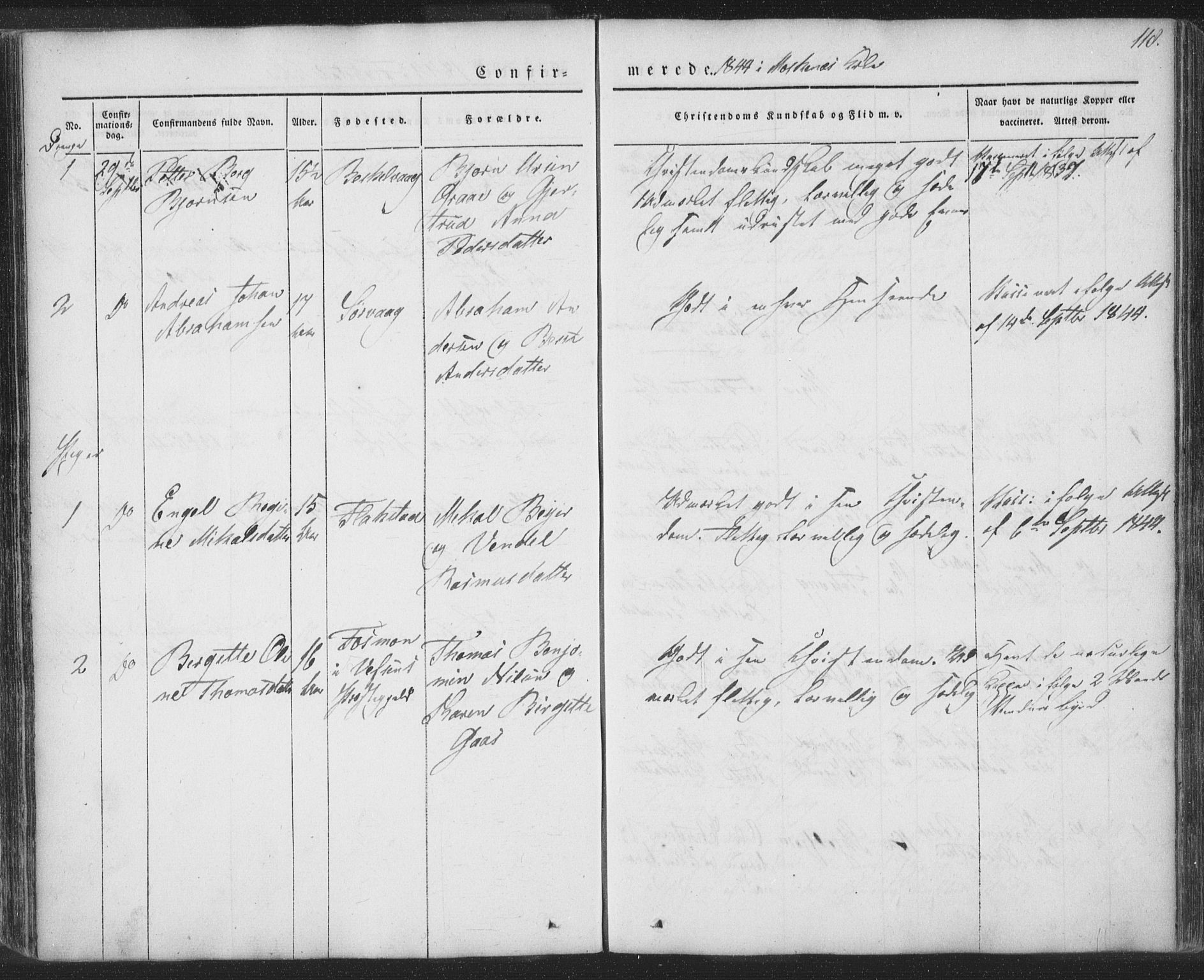 Ministerialprotokoller, klokkerbøker og fødselsregistre - Nordland, AV/SAT-A-1459/885/L1202: Parish register (official) no. 885A03, 1838-1859, p. 118