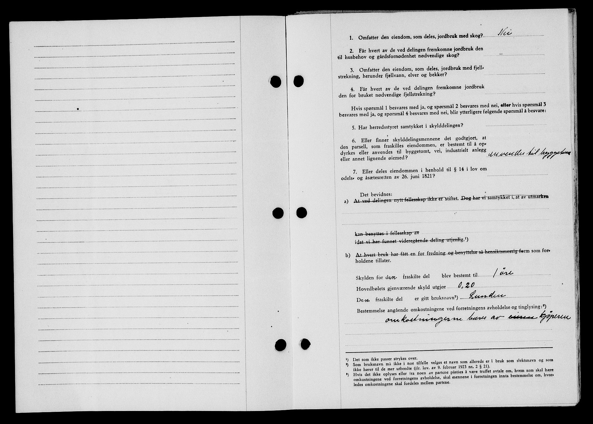 Flekkefjord sorenskriveri, SAK/1221-0001/G/Gb/Gba/L0059: Mortgage book no. A-7, 1944-1945, Diary no: : 491/1944