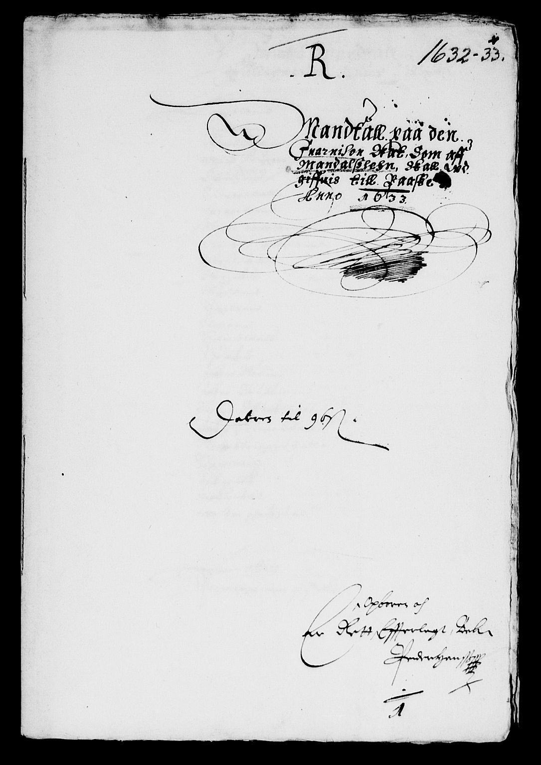 Rentekammeret inntil 1814, Reviderte regnskaper, Lensregnskaper, AV/RA-EA-5023/R/Rb/Rbq/L0022: Nedenes len. Mandals len. Råbyggelag., 1632-1634