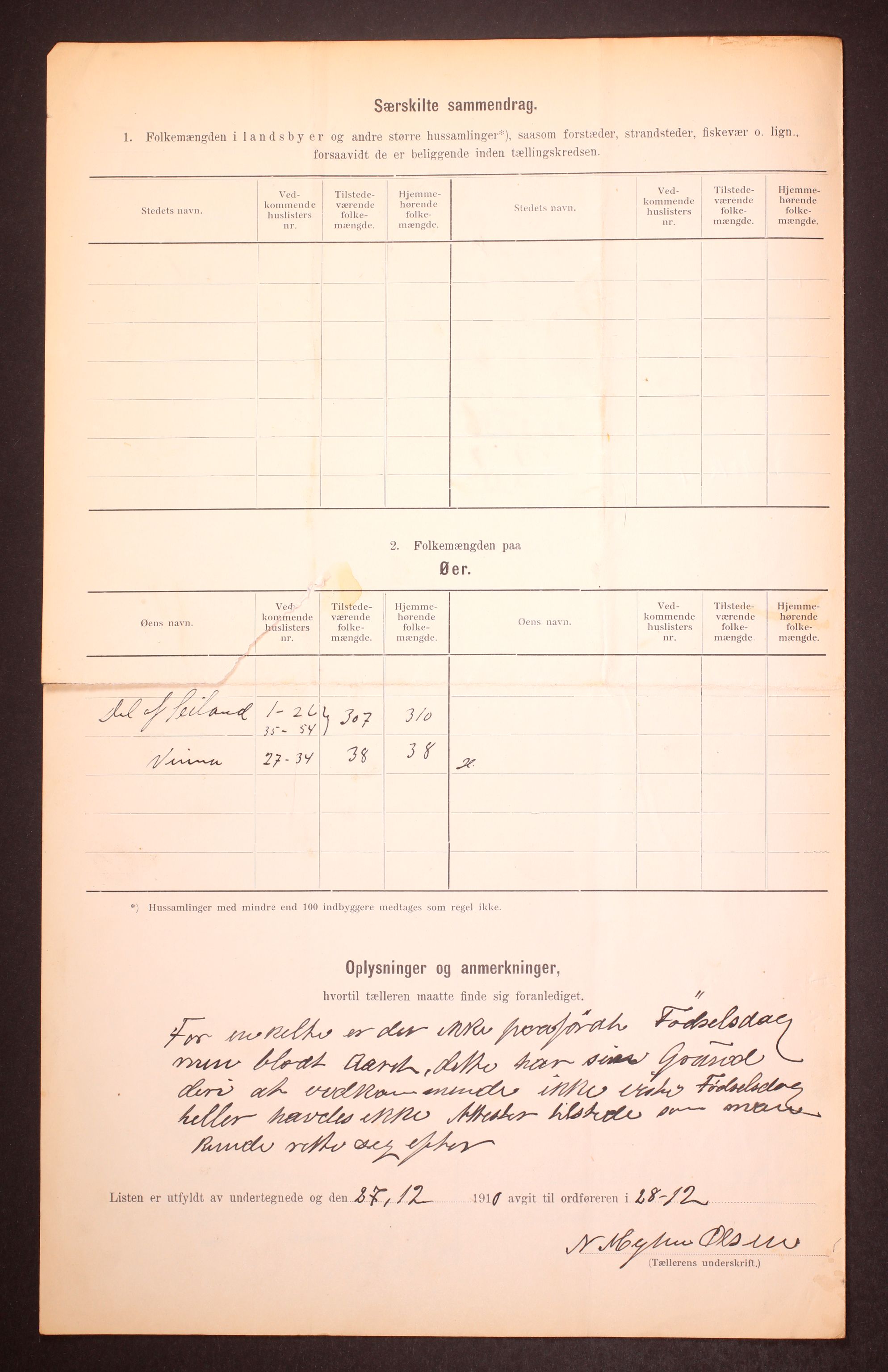 RA, 1910 census for Hammerfest, 1910, p. 9
