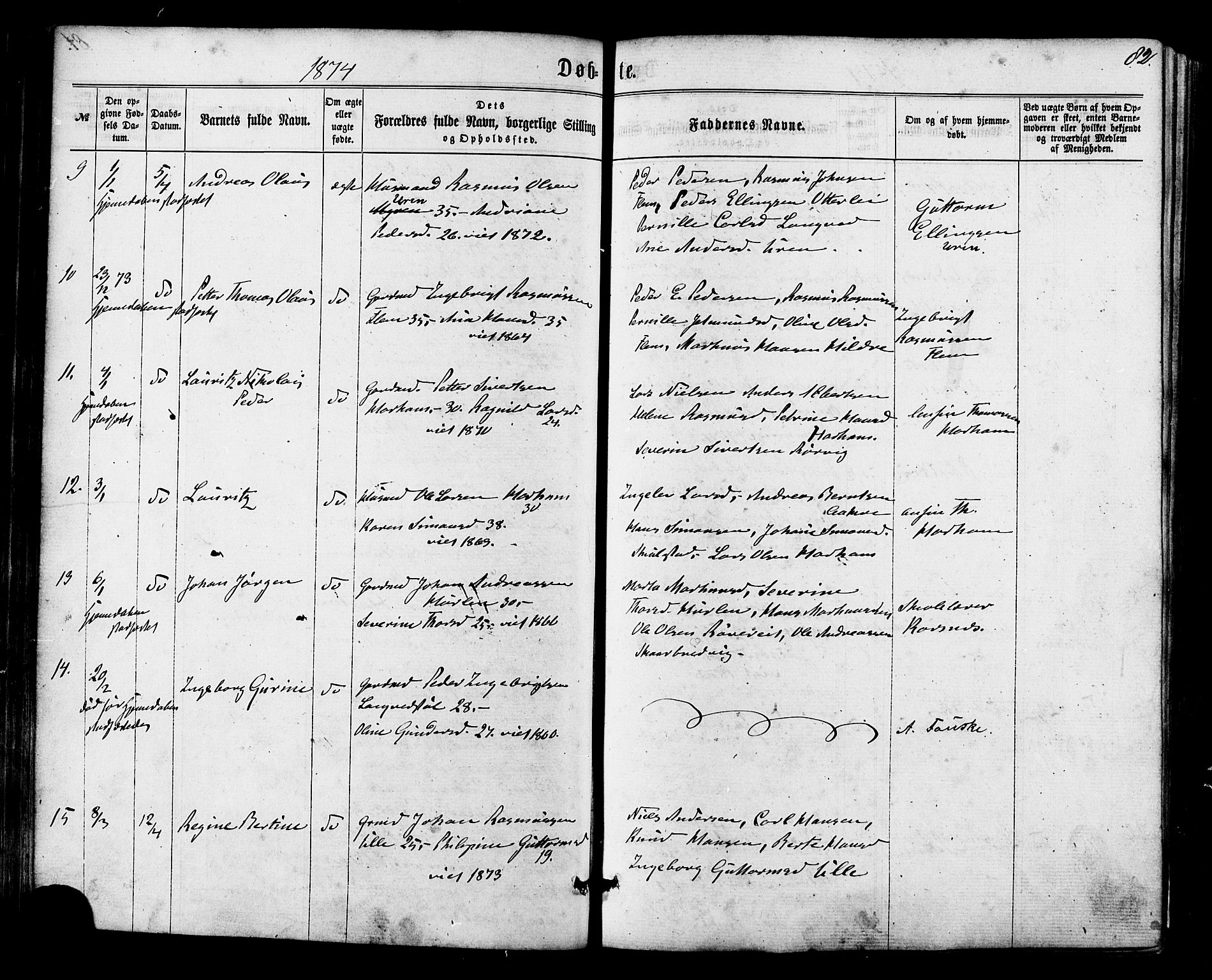 Ministerialprotokoller, klokkerbøker og fødselsregistre - Møre og Romsdal, AV/SAT-A-1454/536/L0498: Parish register (official) no. 536A07, 1862-1875, p. 82