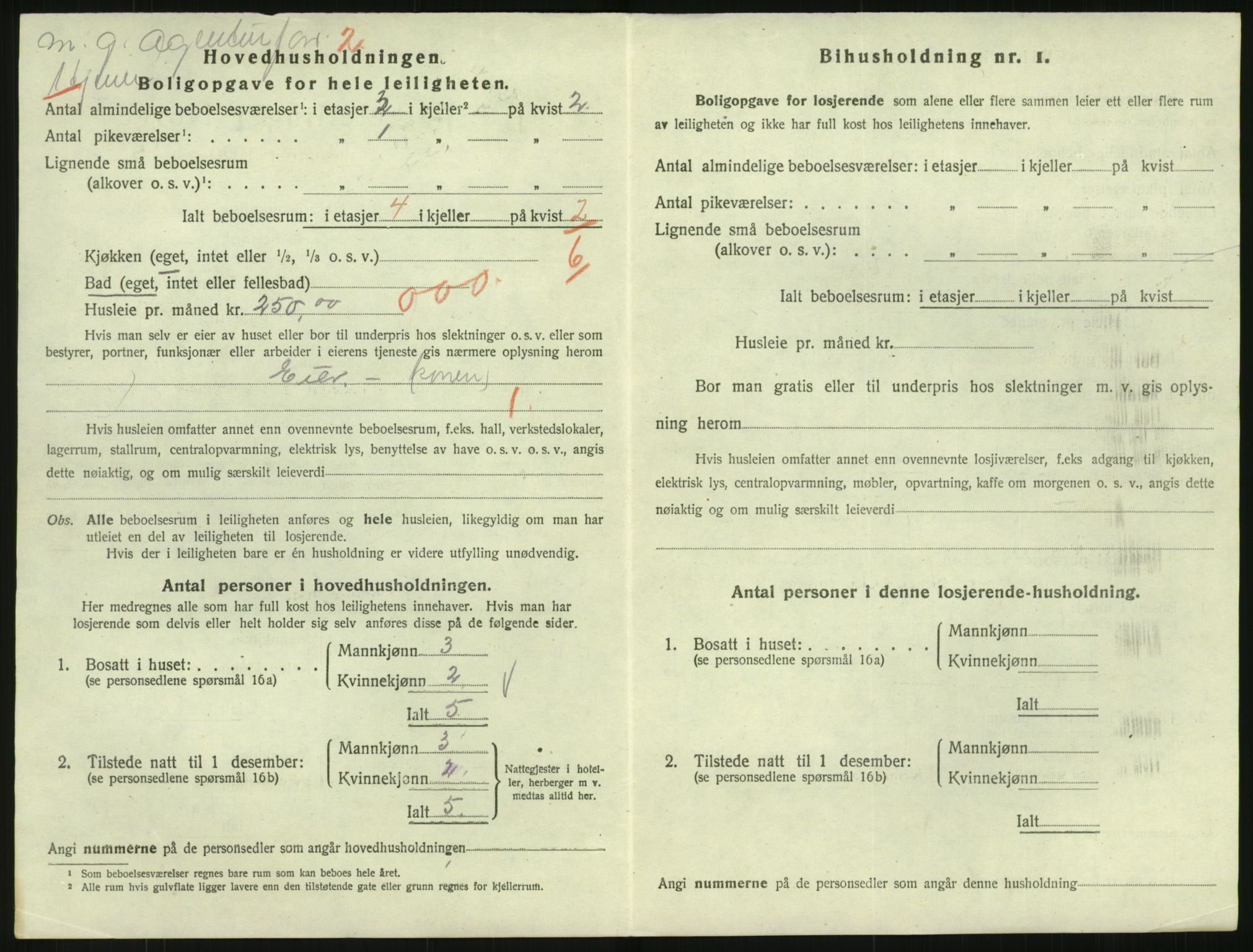 SAK, 1920 census for Arendal, 1920, p. 5615