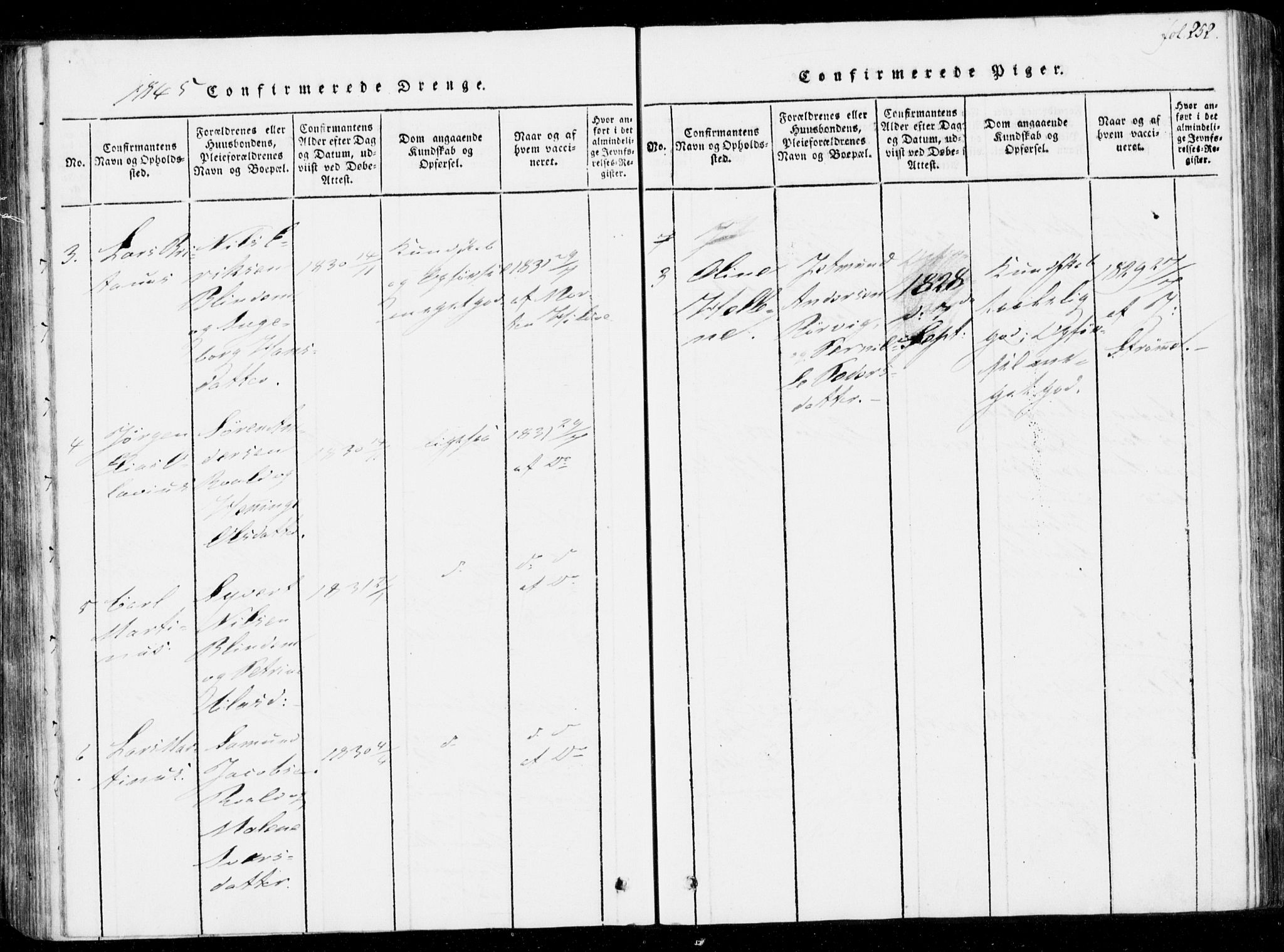 Ministerialprotokoller, klokkerbøker og fødselsregistre - Møre og Romsdal, SAT/A-1454/537/L0517: Parish register (official) no. 537A01, 1818-1862, p. 252
