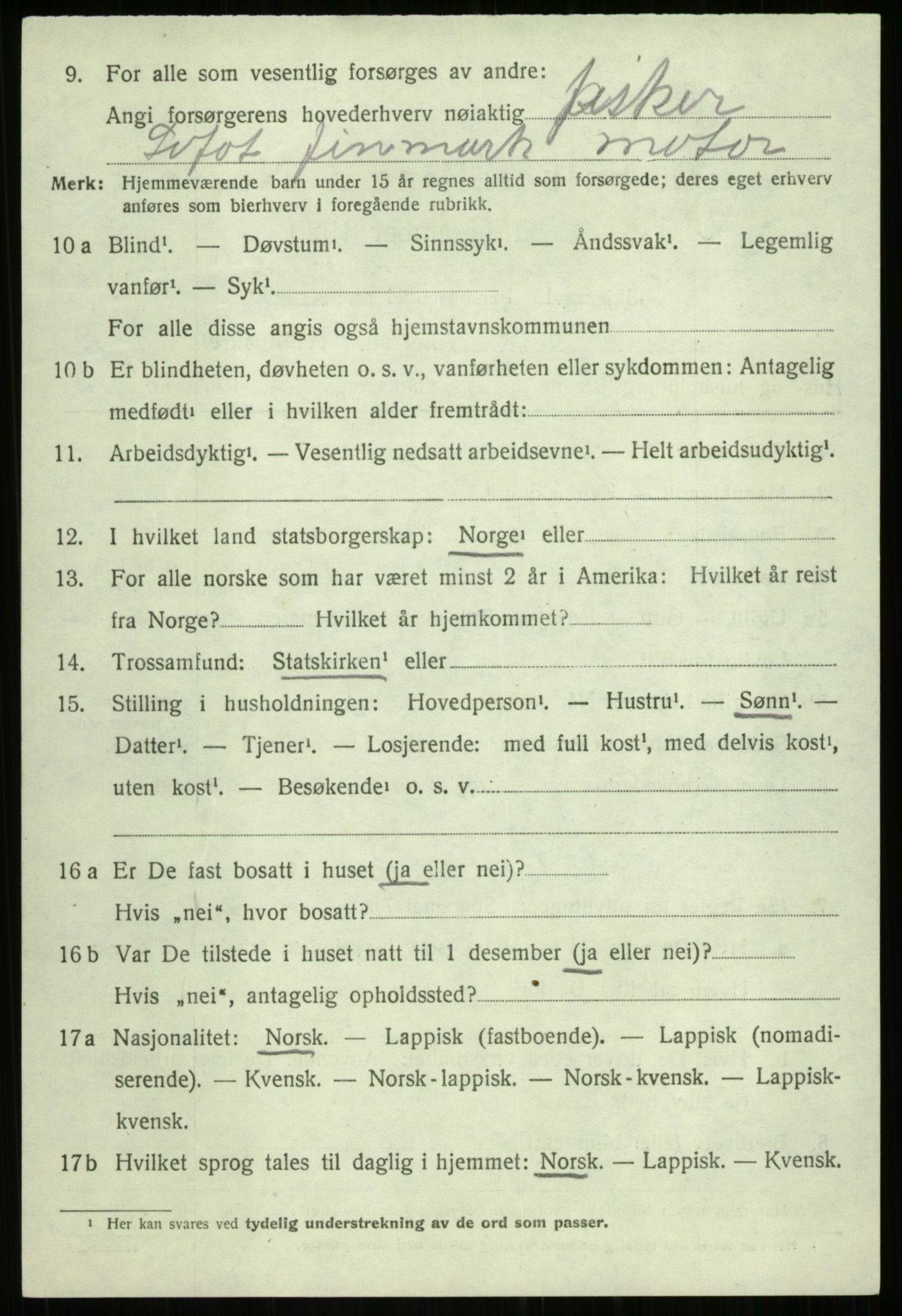 SATØ, 1920 census for Bjarkøy, 1920, p. 4746