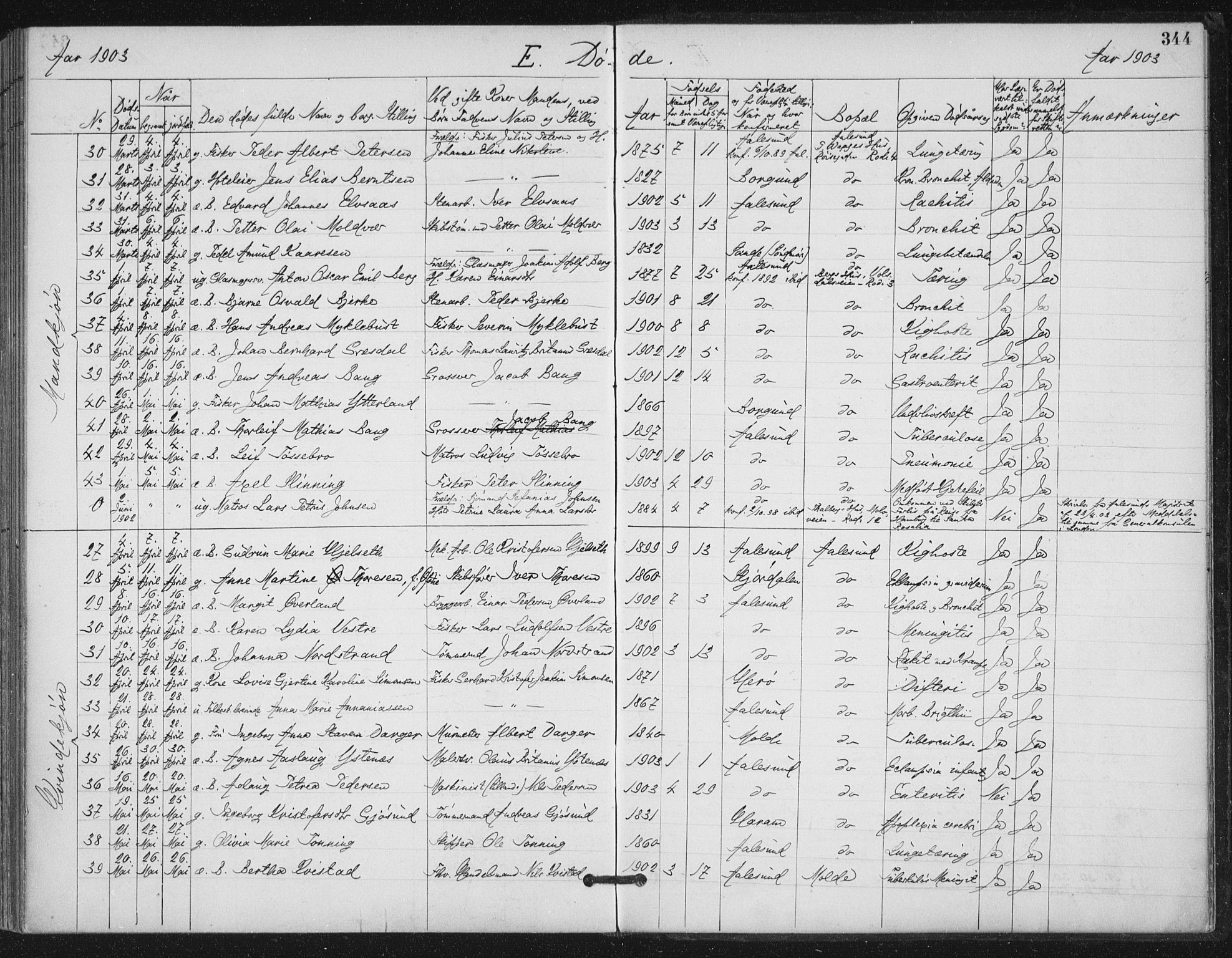 Ministerialprotokoller, klokkerbøker og fødselsregistre - Møre og Romsdal, AV/SAT-A-1454/529/L0457: Parish register (official) no. 529A07, 1894-1903, p. 344