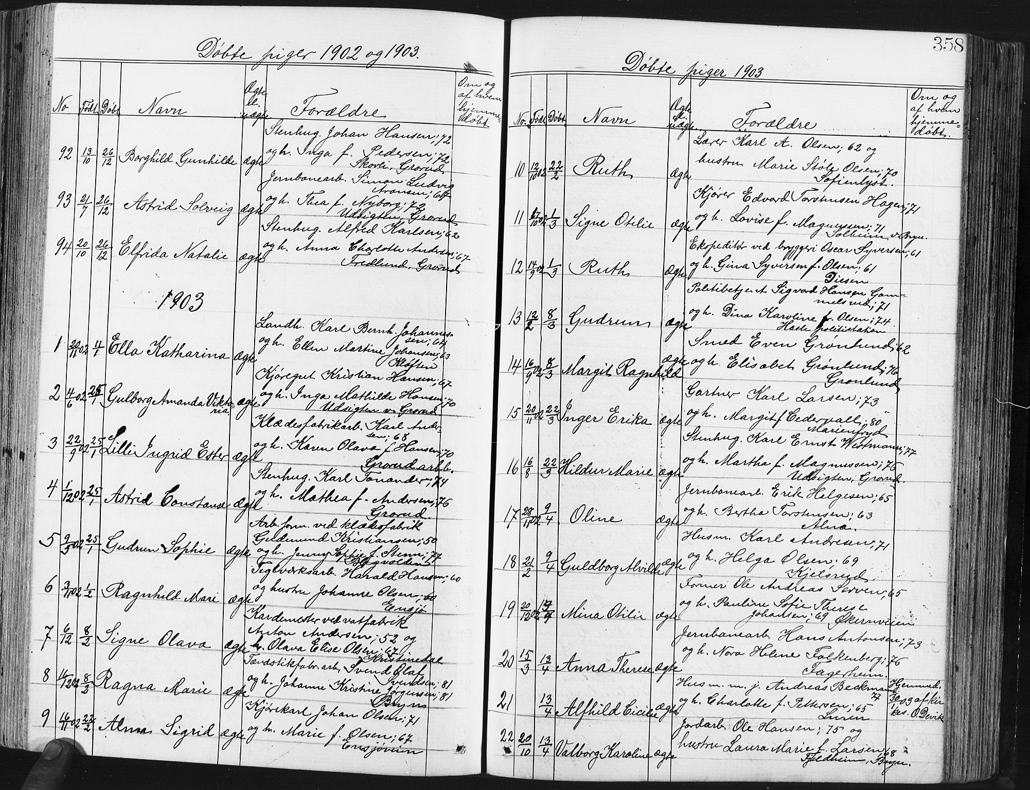 Østre Aker prestekontor Kirkebøker, SAO/A-10840/G/Ga/L0003: Parish register (copy) no. I 3, 1868-1913, p. 358
