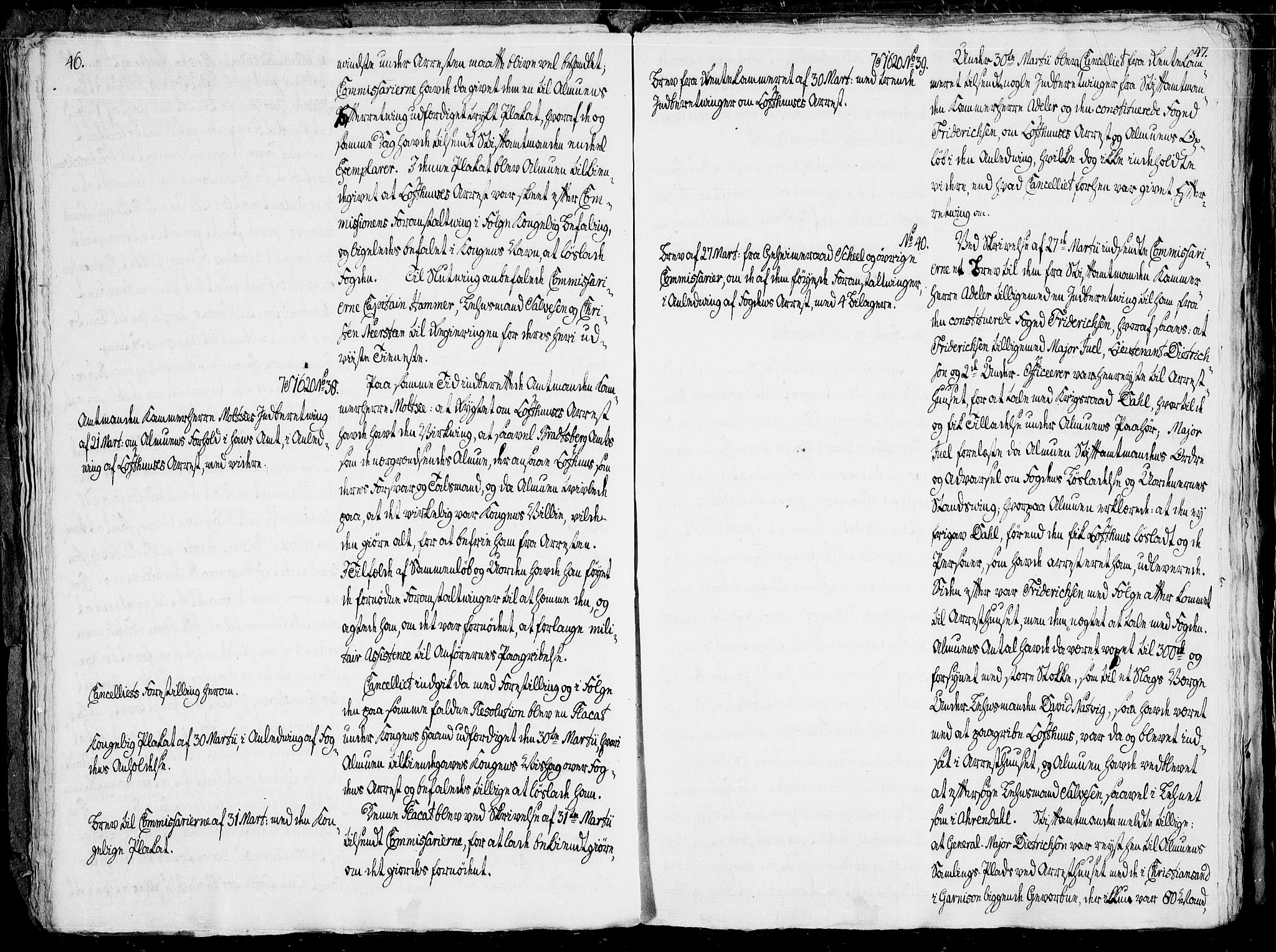 Danske Kanselli, Skapsaker, AV/RA-EA-4061/F/L0101: Skap 16, pakke 7 VII, 1787, p. 46-47