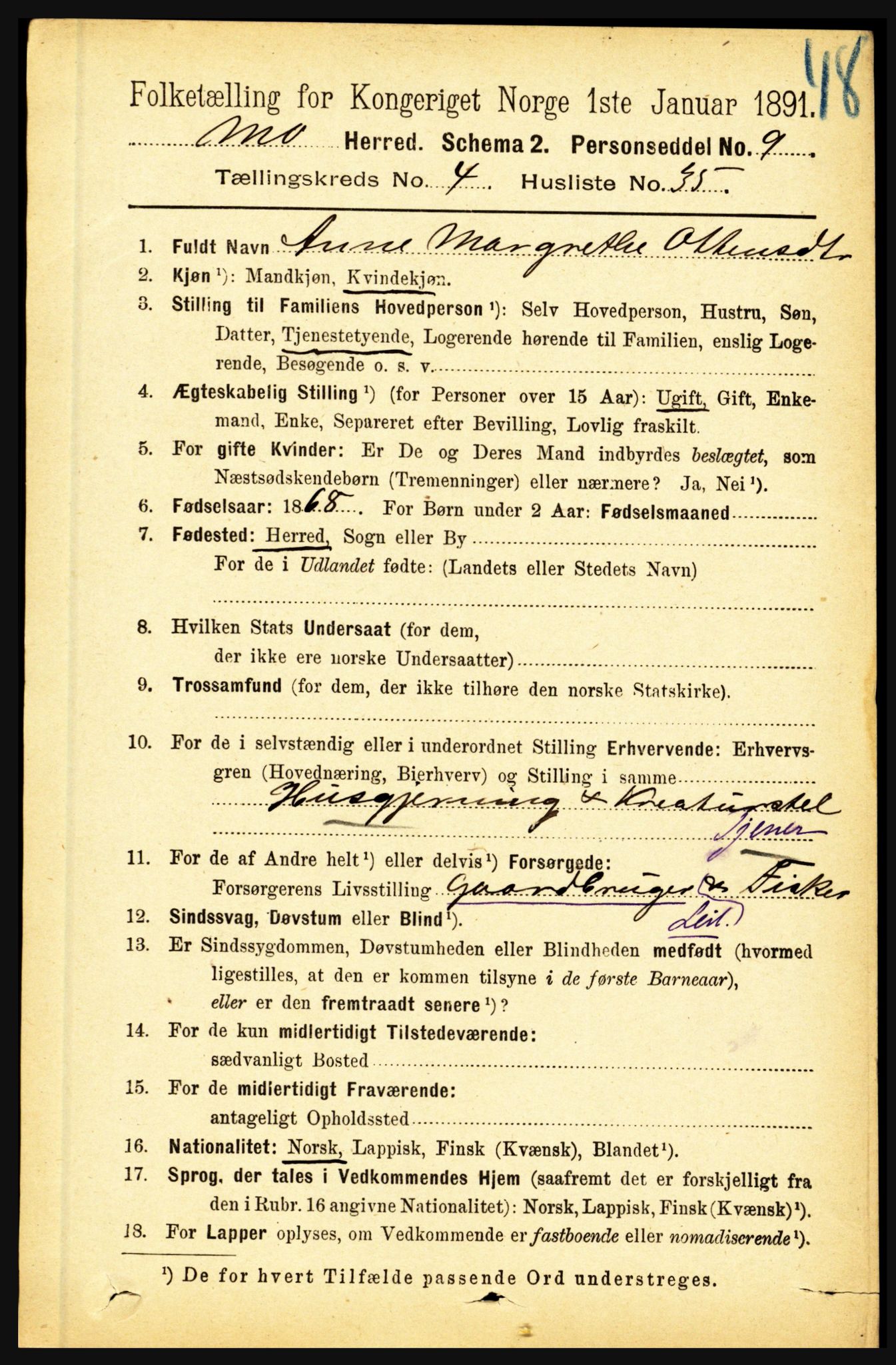 RA, 1891 census for 1833 Mo, 1891, p. 1867