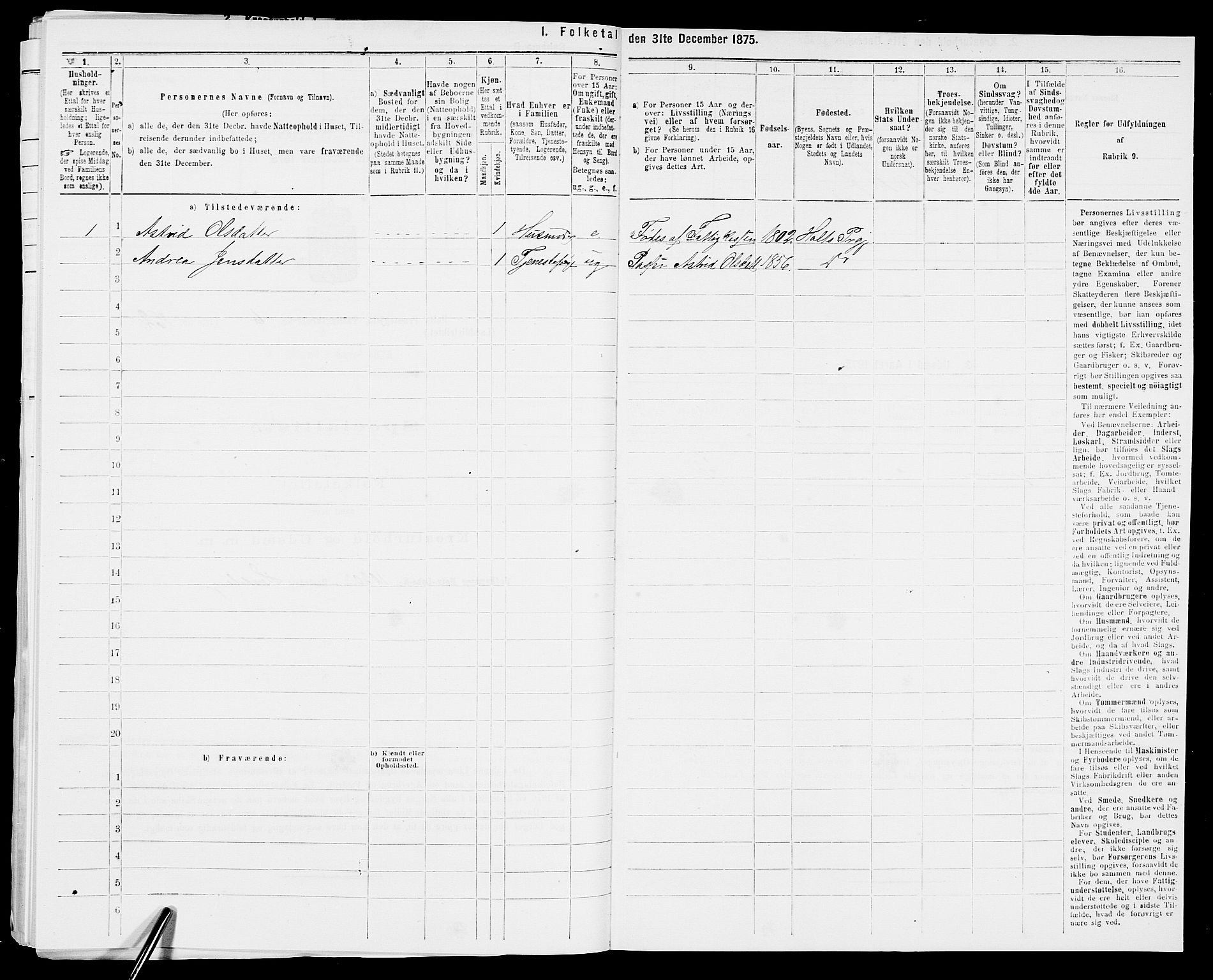 SAK, 1875 census for 0914L Holt/Holt, 1875, p. 766